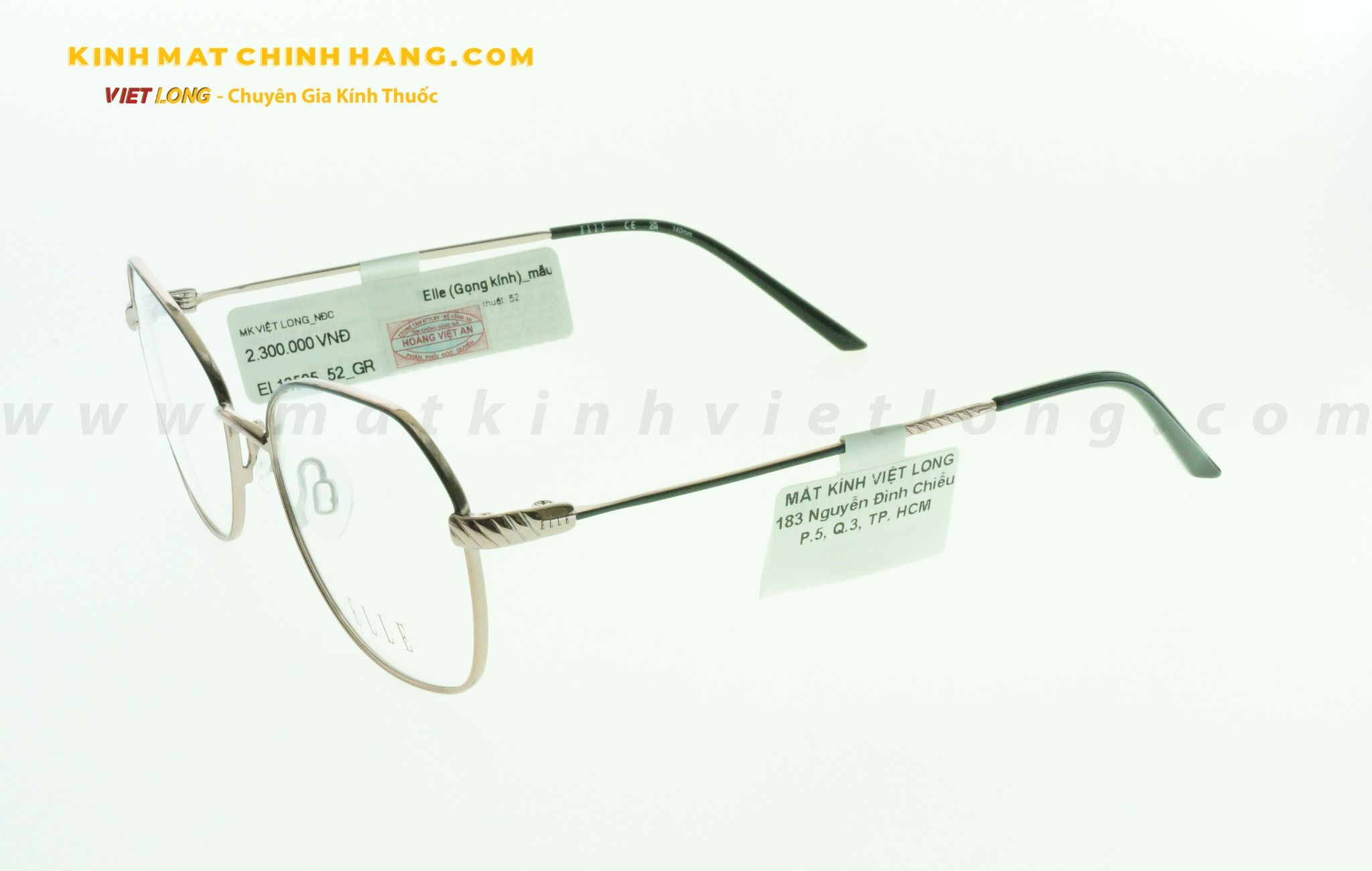 GỌNG KÍNH ELLE EL13505-GR 52-17