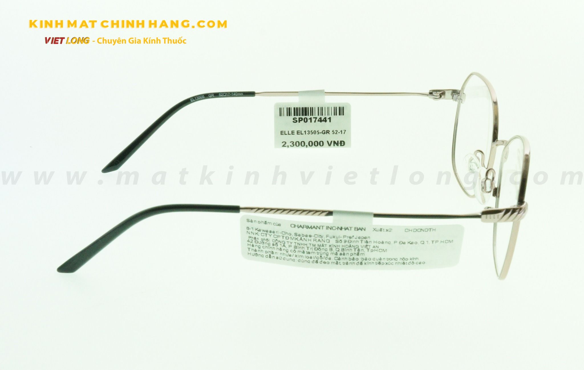 GỌNG KÍNH ELLE EL13505-GR 52-17