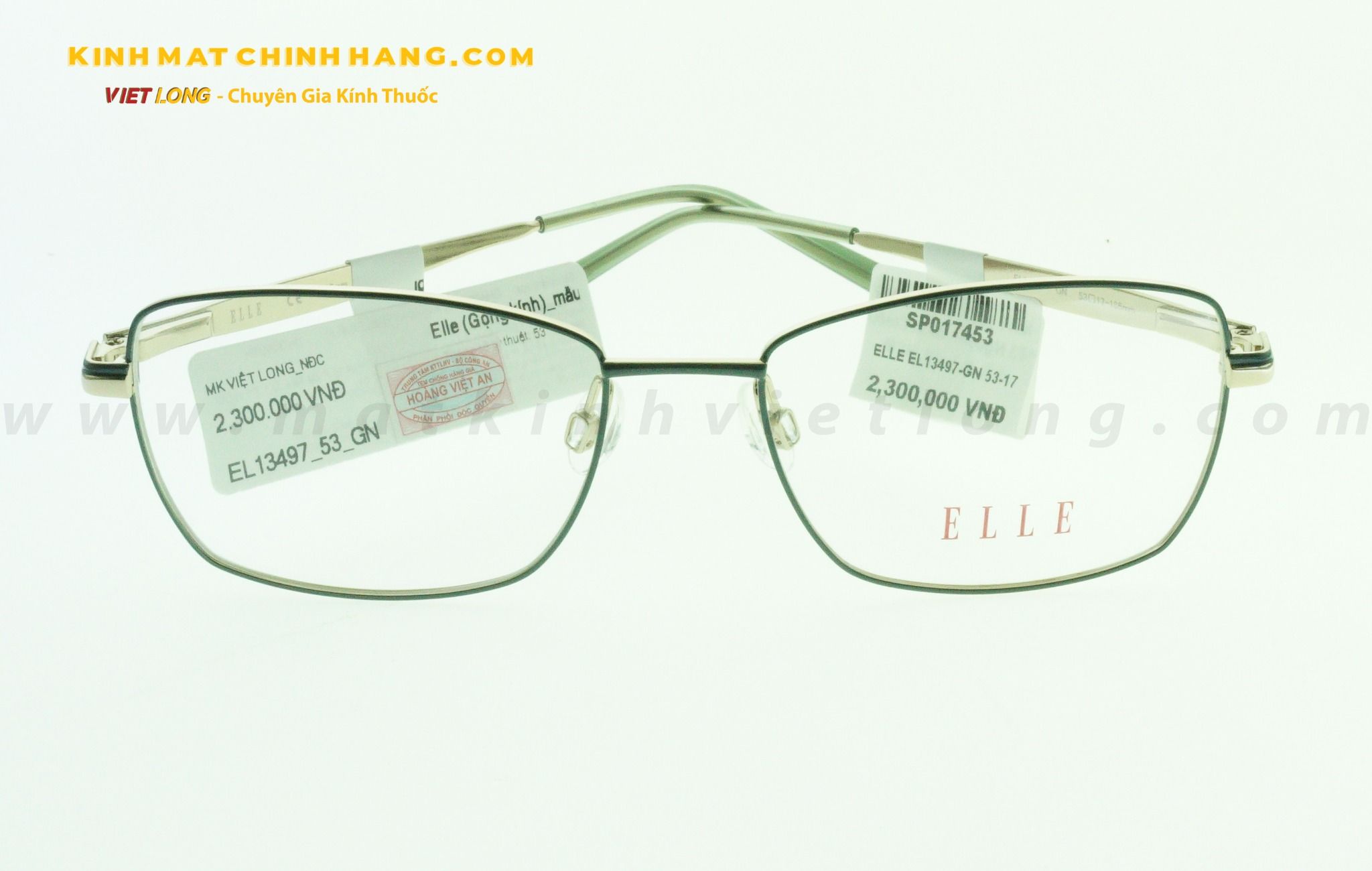  GỌNG KÍNH ELLE EL13497-GN 53-17 