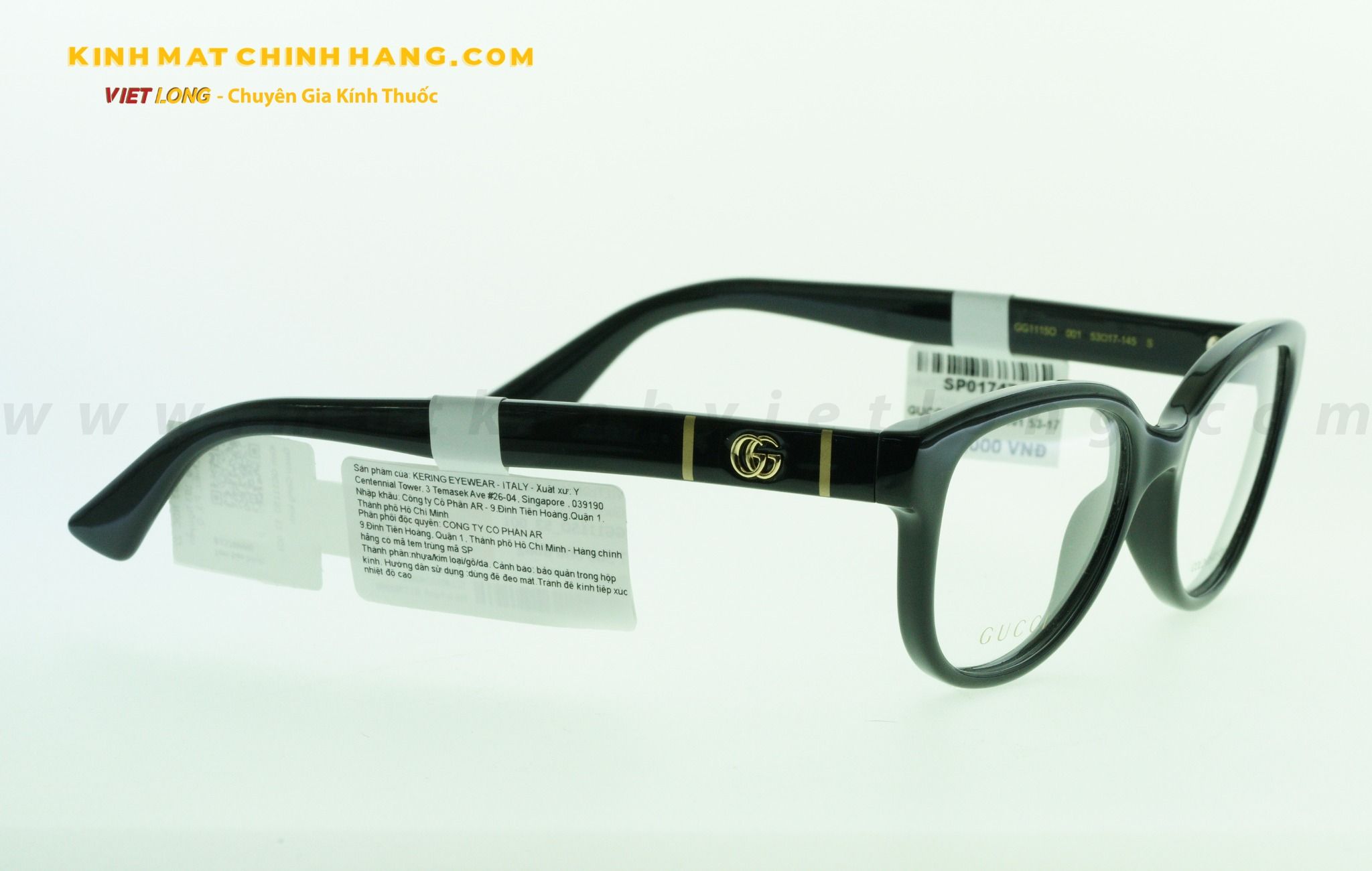  GỌNG KÍNH GUCCI GG1115O-001 53-17 