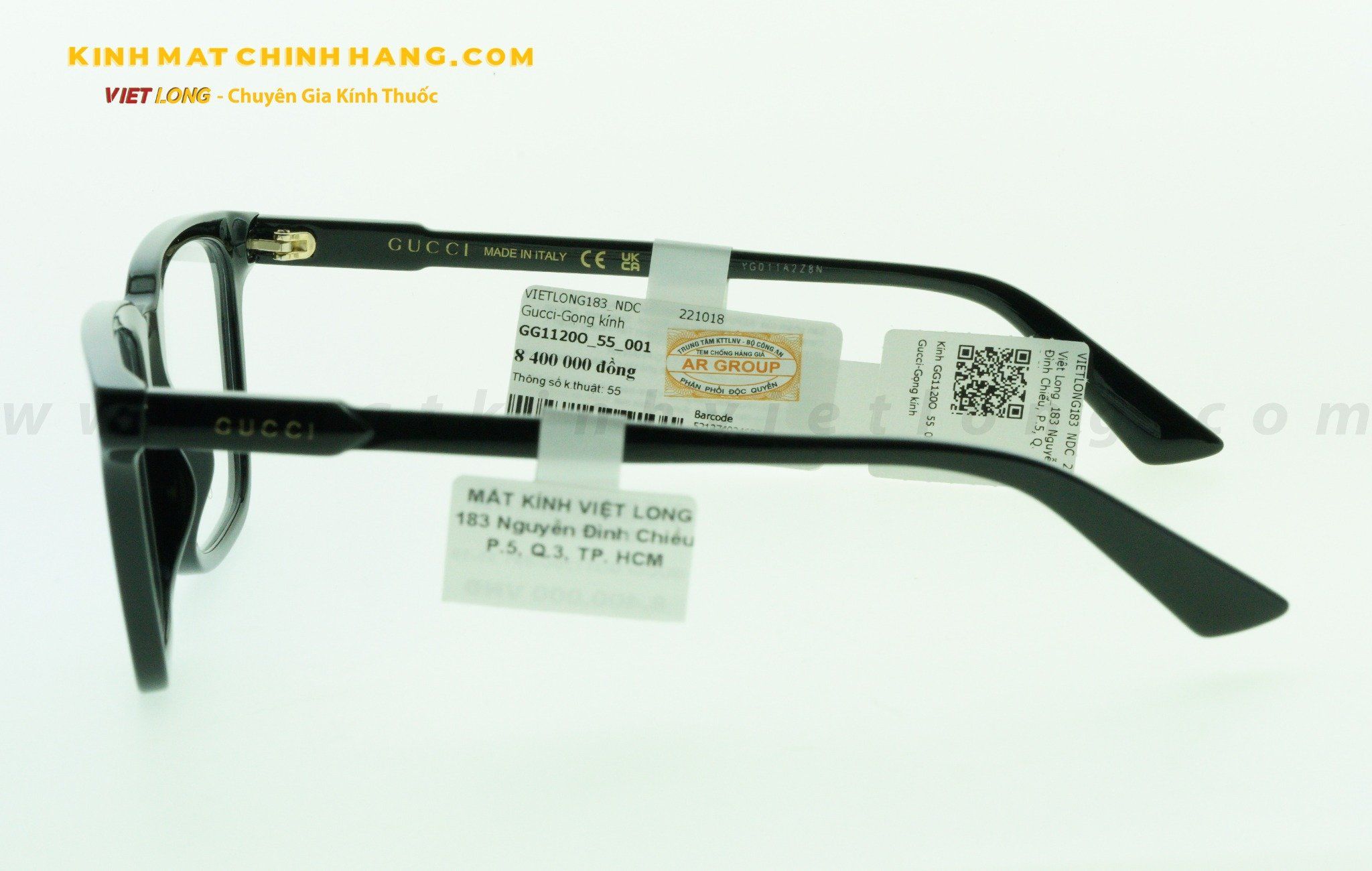 GỌNG KÍNH GUCCI GG1120O-001 55-19