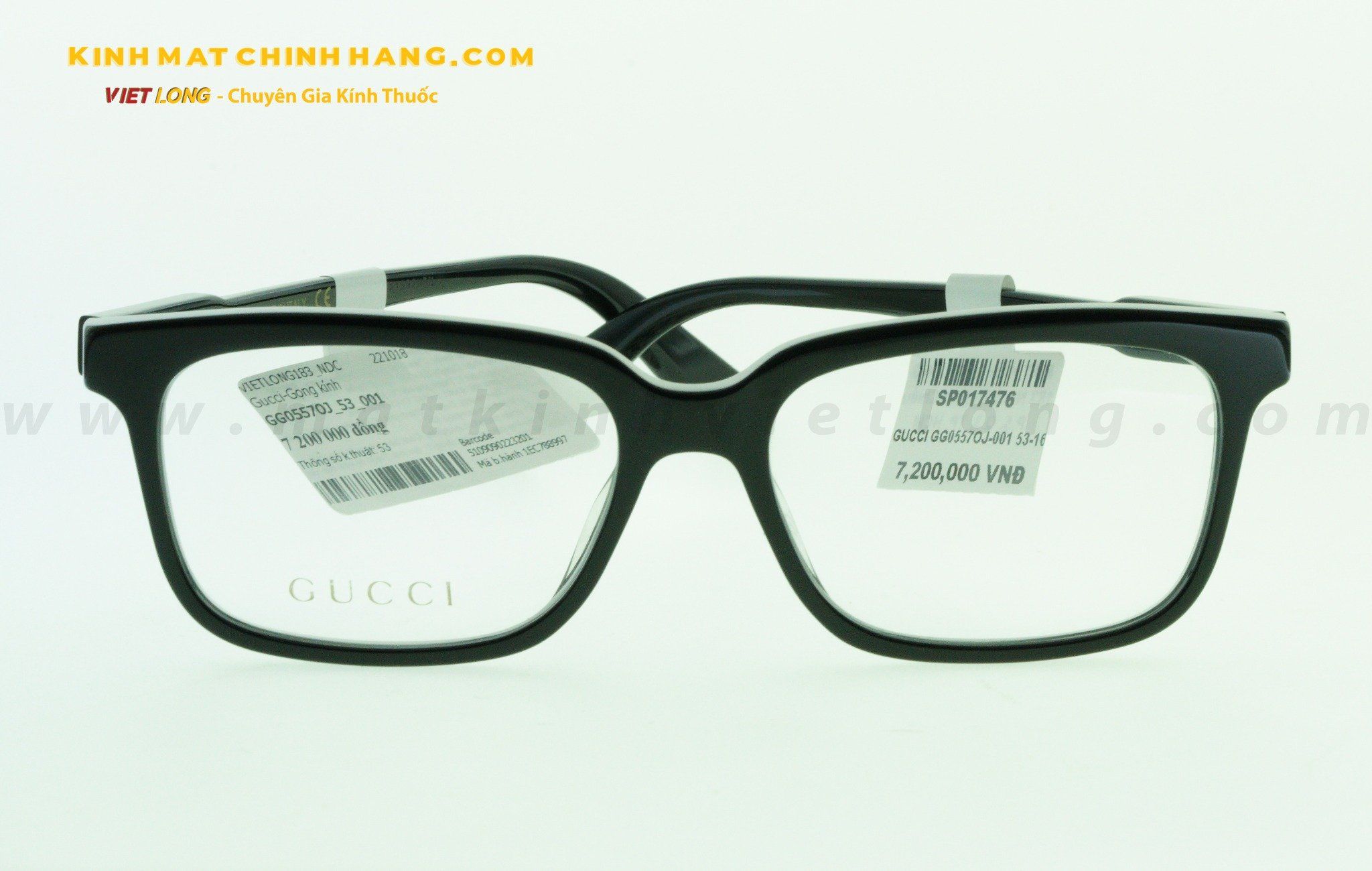  GỌNG KÍNH GUCCI GG0557OJ-001 53-16 