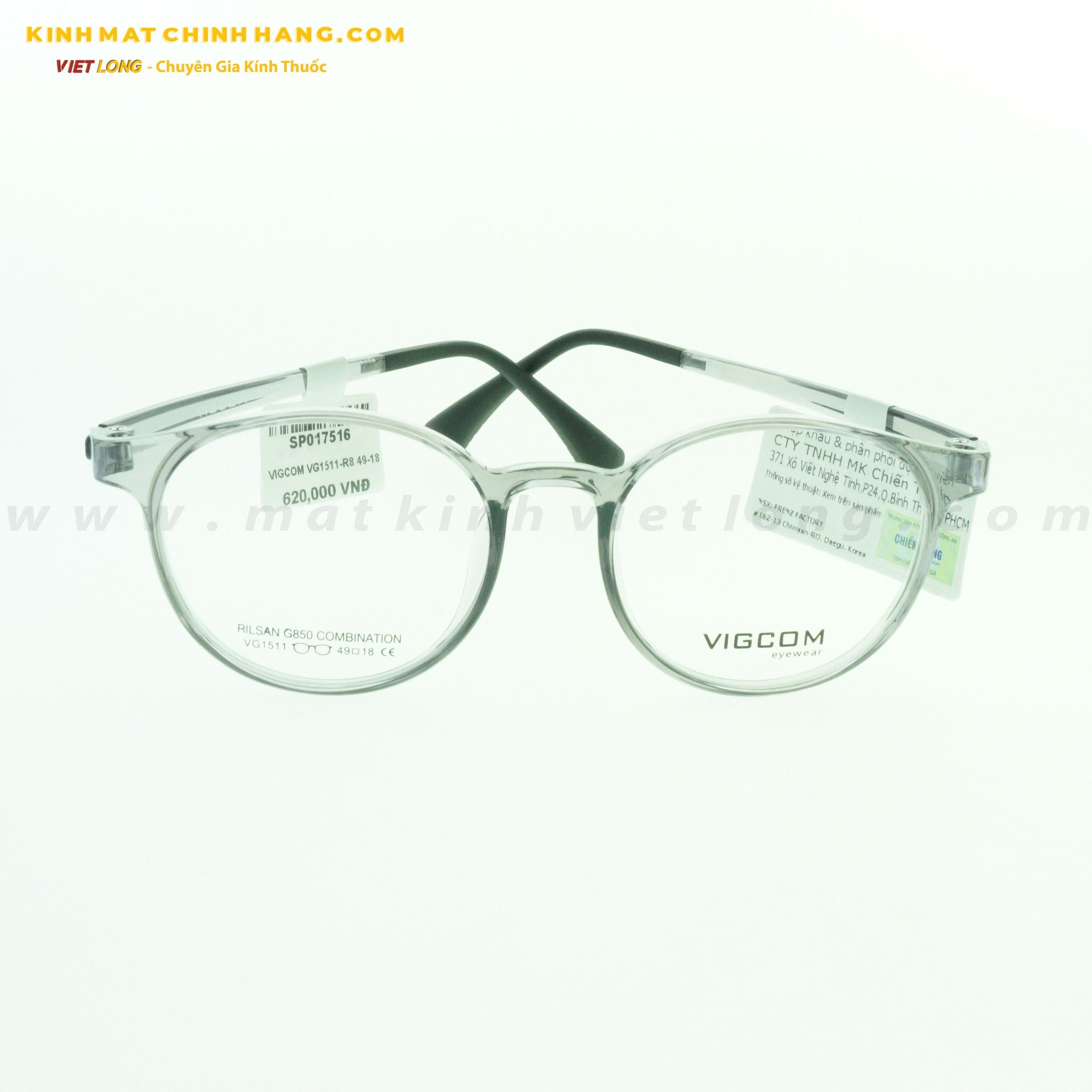 GỌNG KÍNH VIGCOM VG1511-R8 49-18