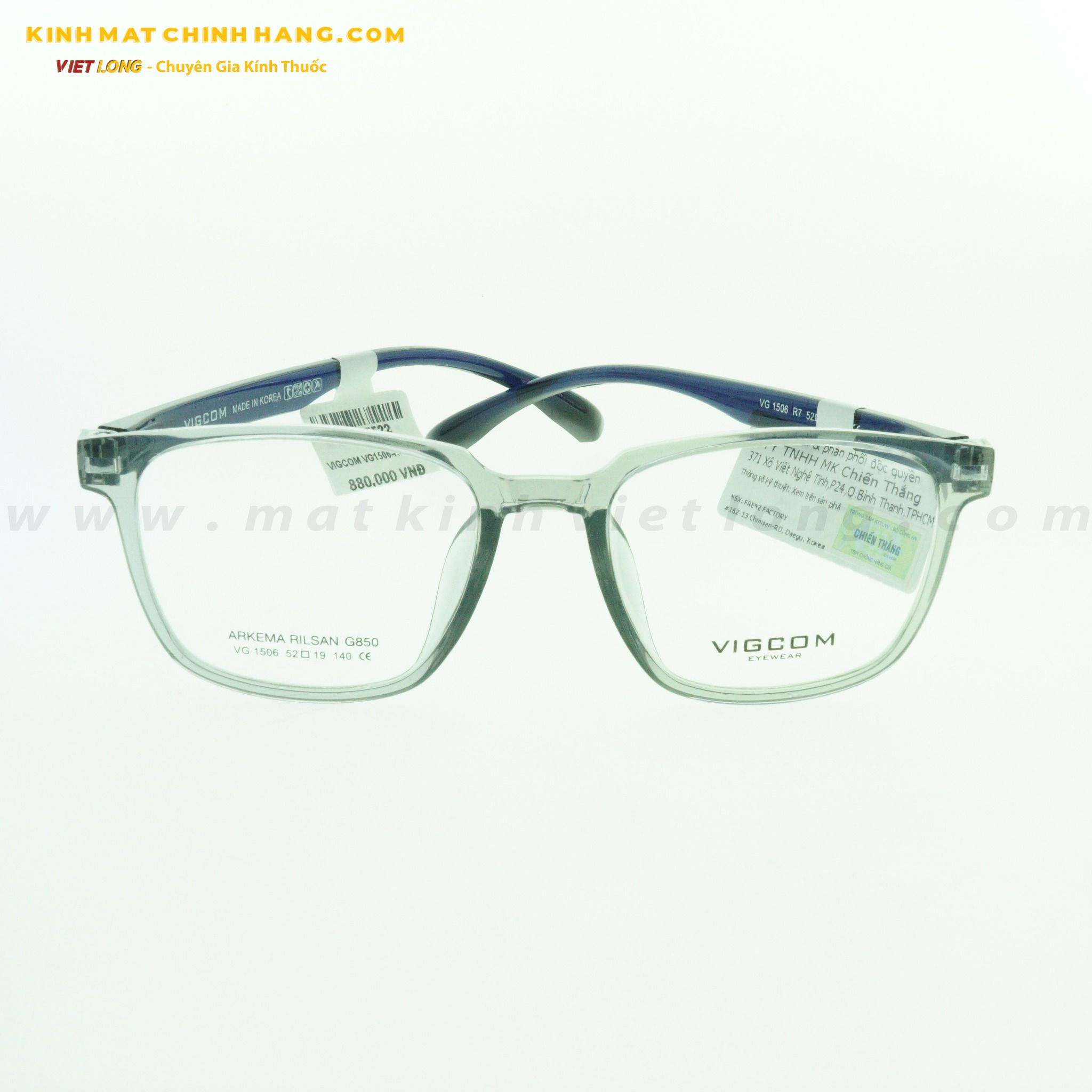 GỌNG KÍNH VIGCOM VG1506-R7 52-19
