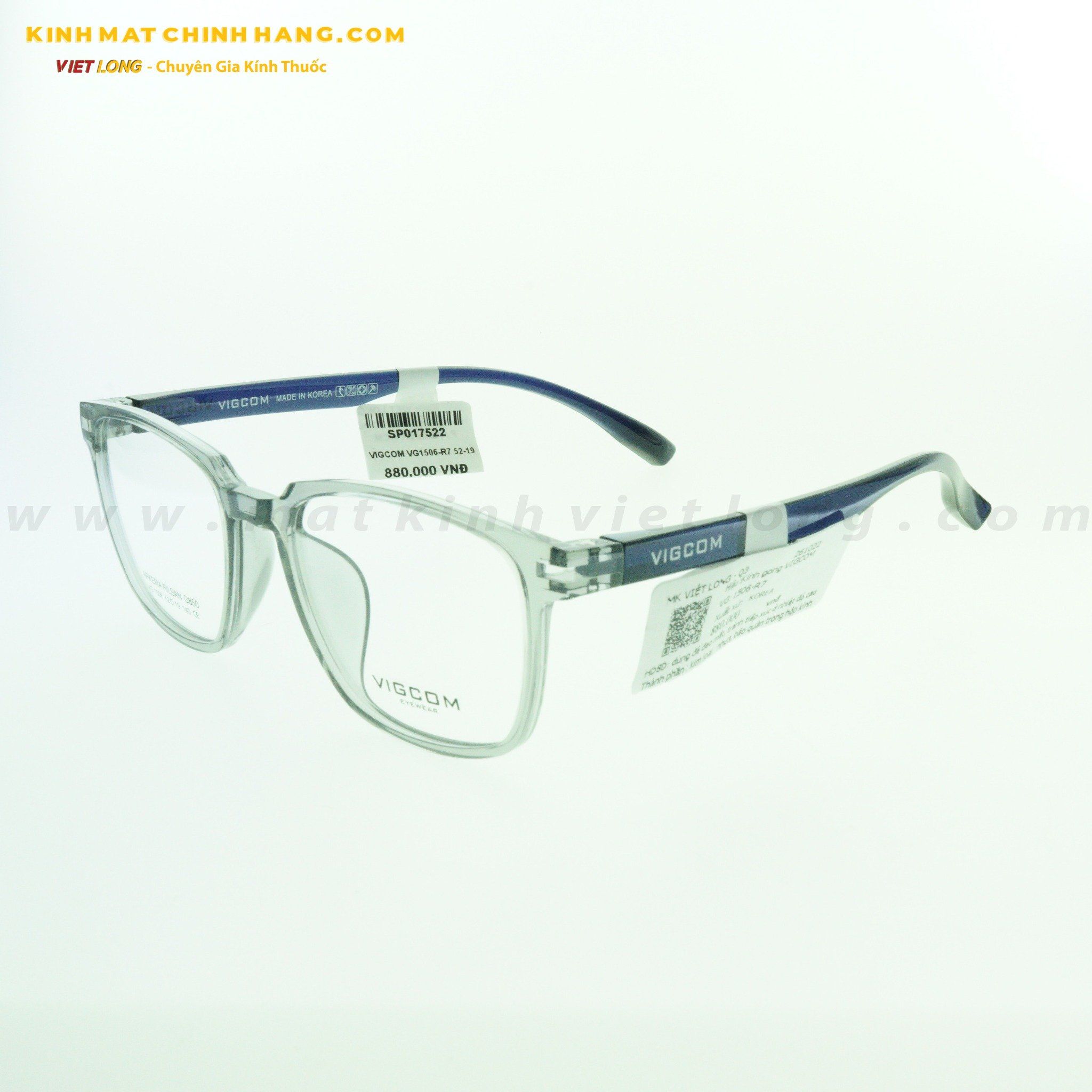 GỌNG KÍNH VIGCOM VG1506-R7 52-19