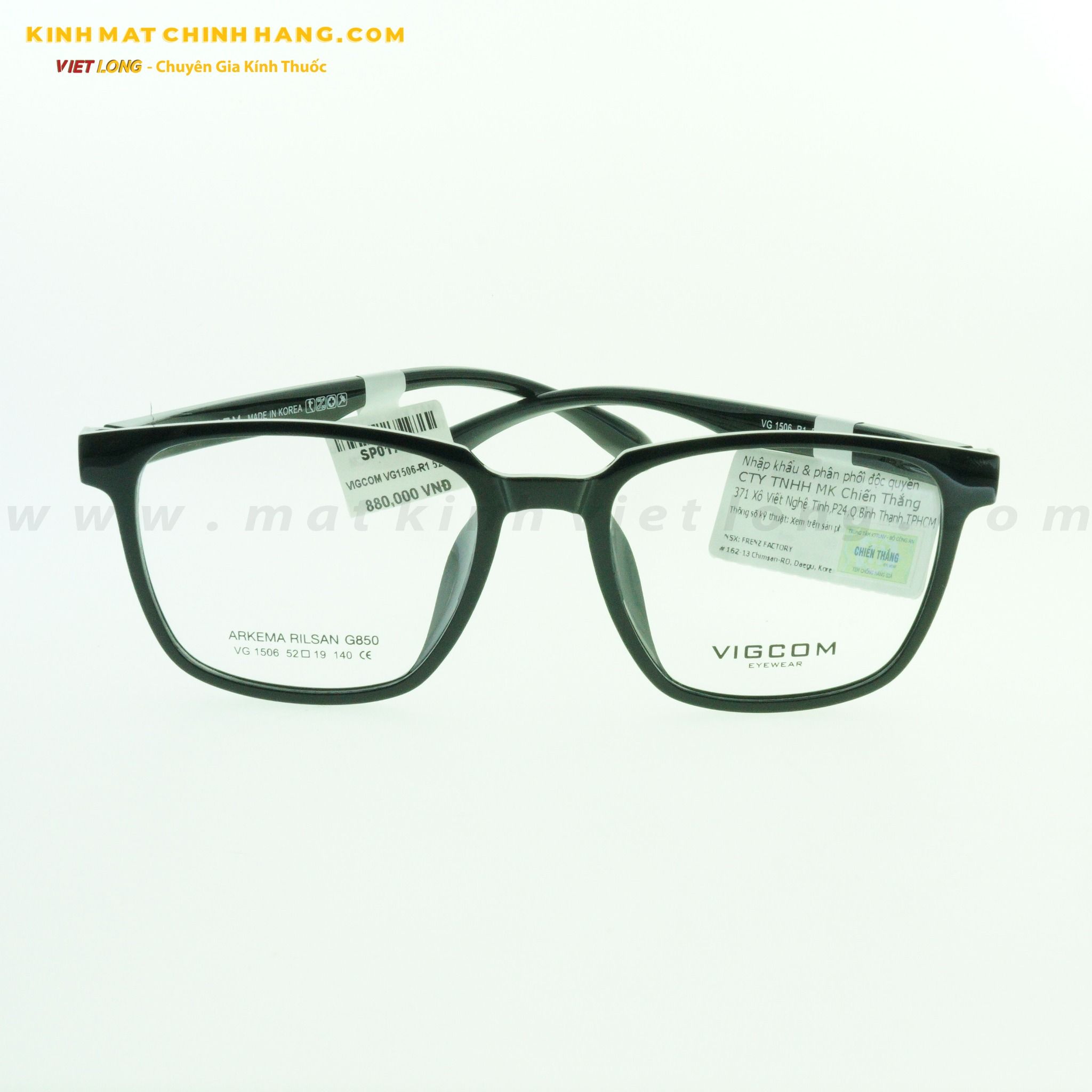 GỌNG KÍNH VIGCOM VG1506-R1 52-19