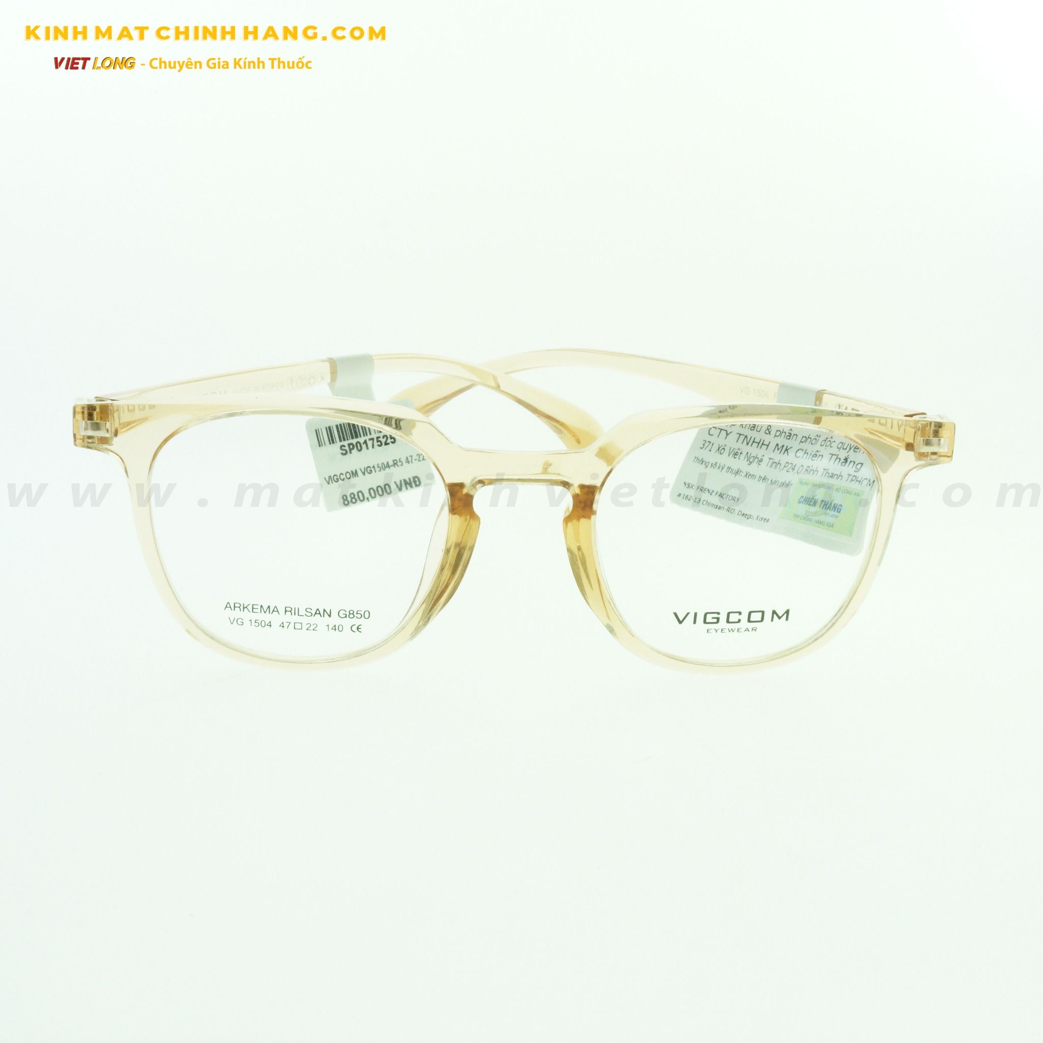 GỌNG KÍNH VIGCOM VG1504-R5 47-22
