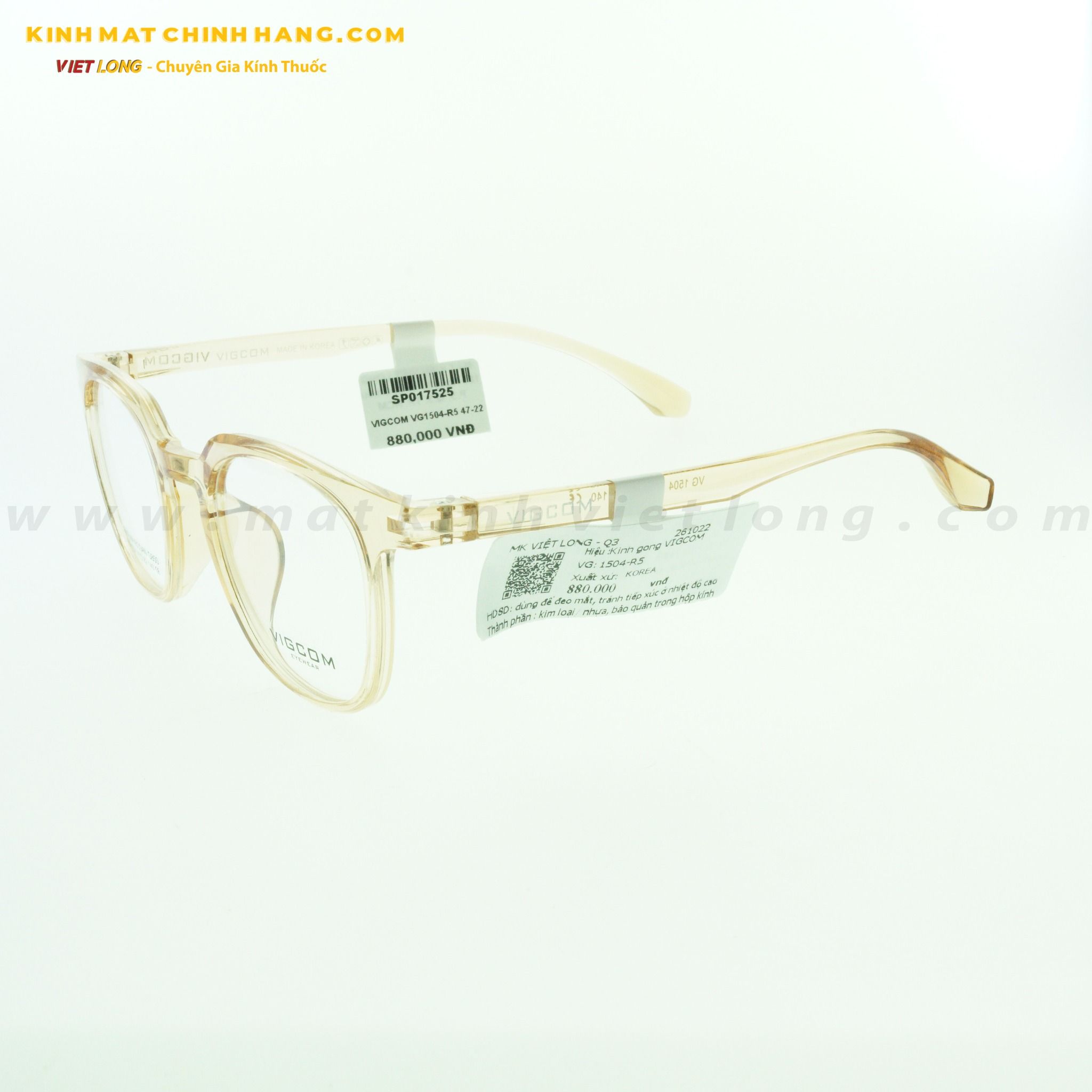 GỌNG KÍNH VIGCOM VG1504-R5 47-22