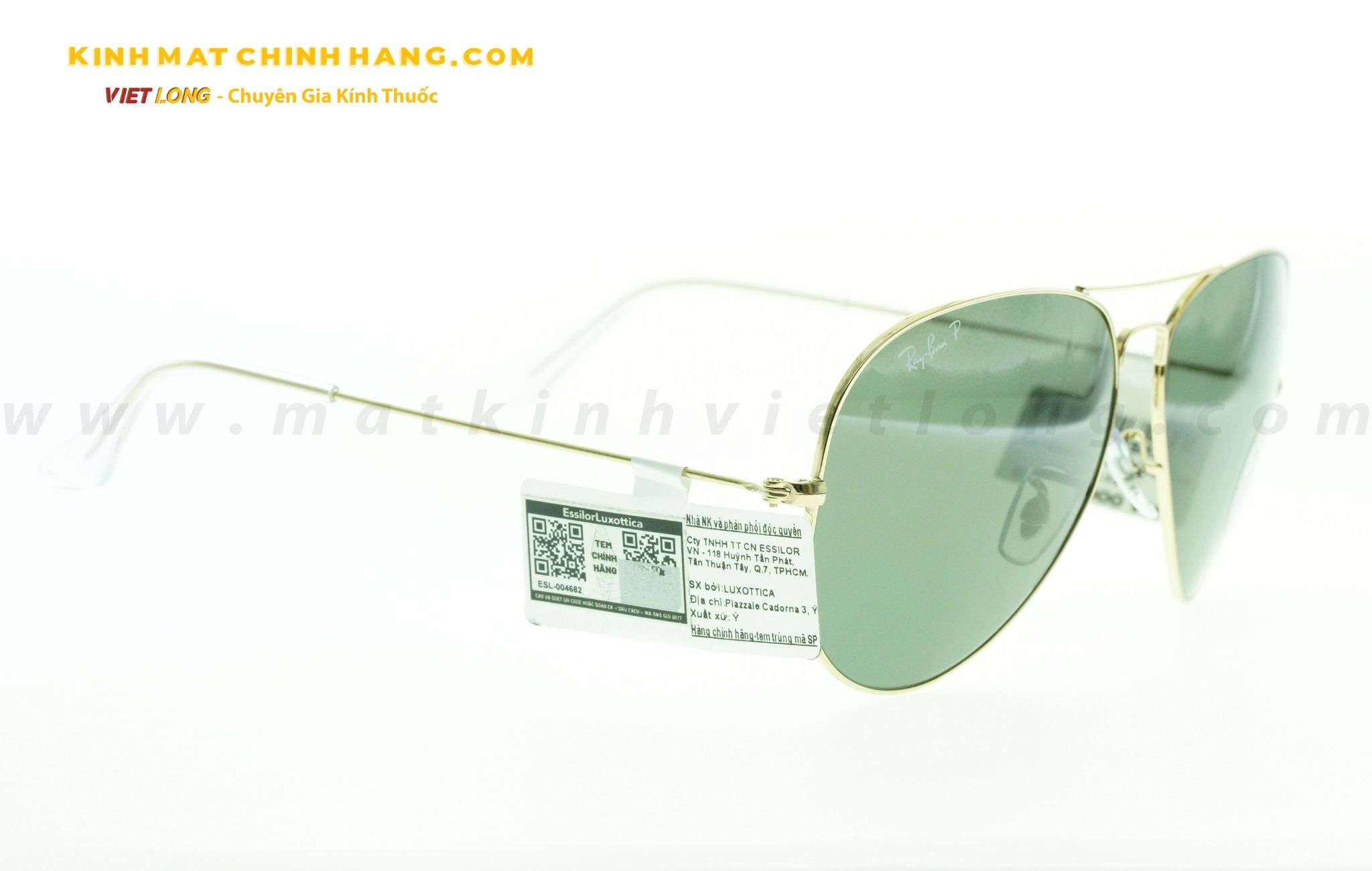 KÍNH MÁT RAYBAN 0RB3025-001/58 62-14