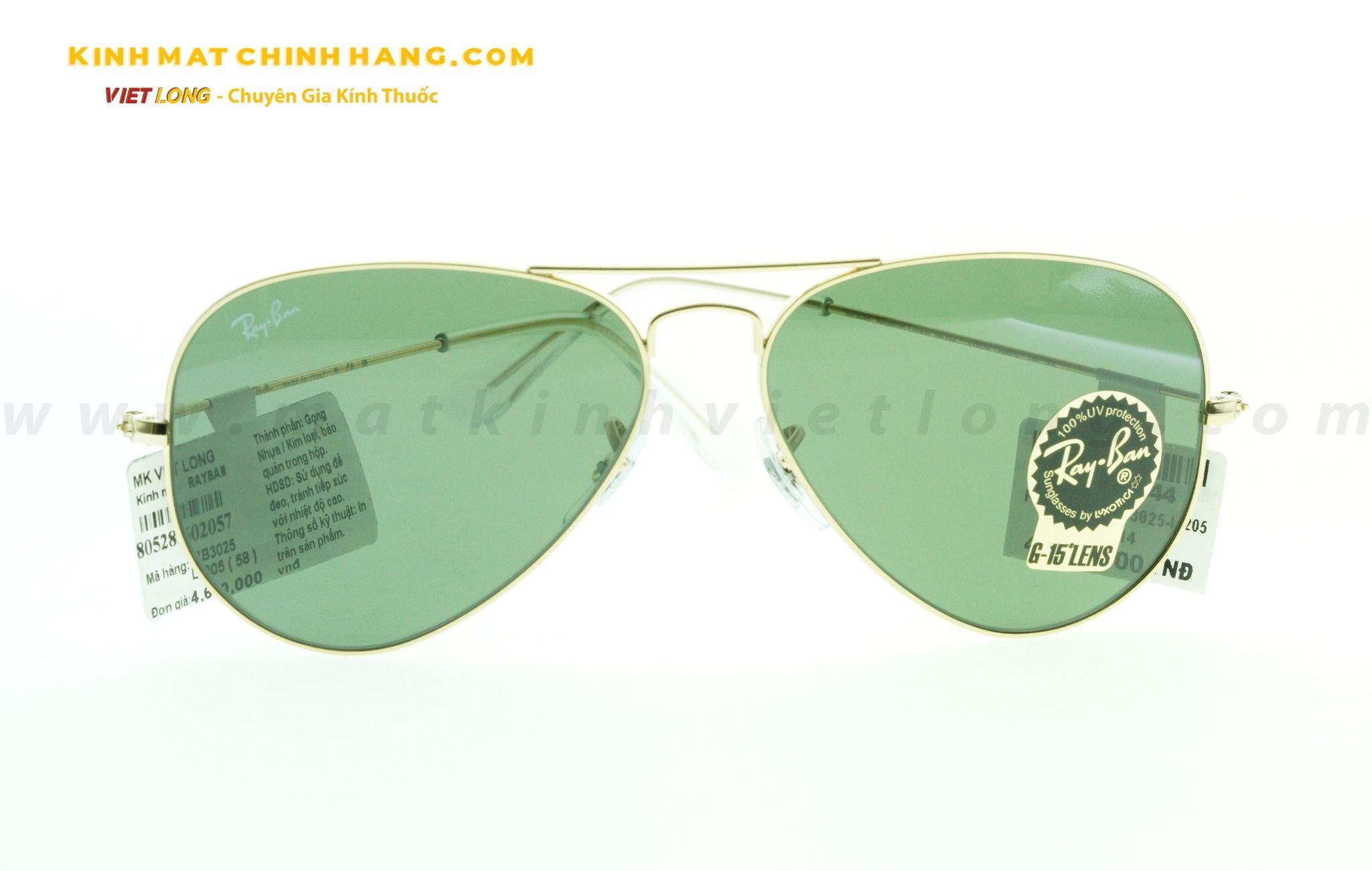 KÍNH MÁT RAYBAN 0RB3025-L0205 58-14