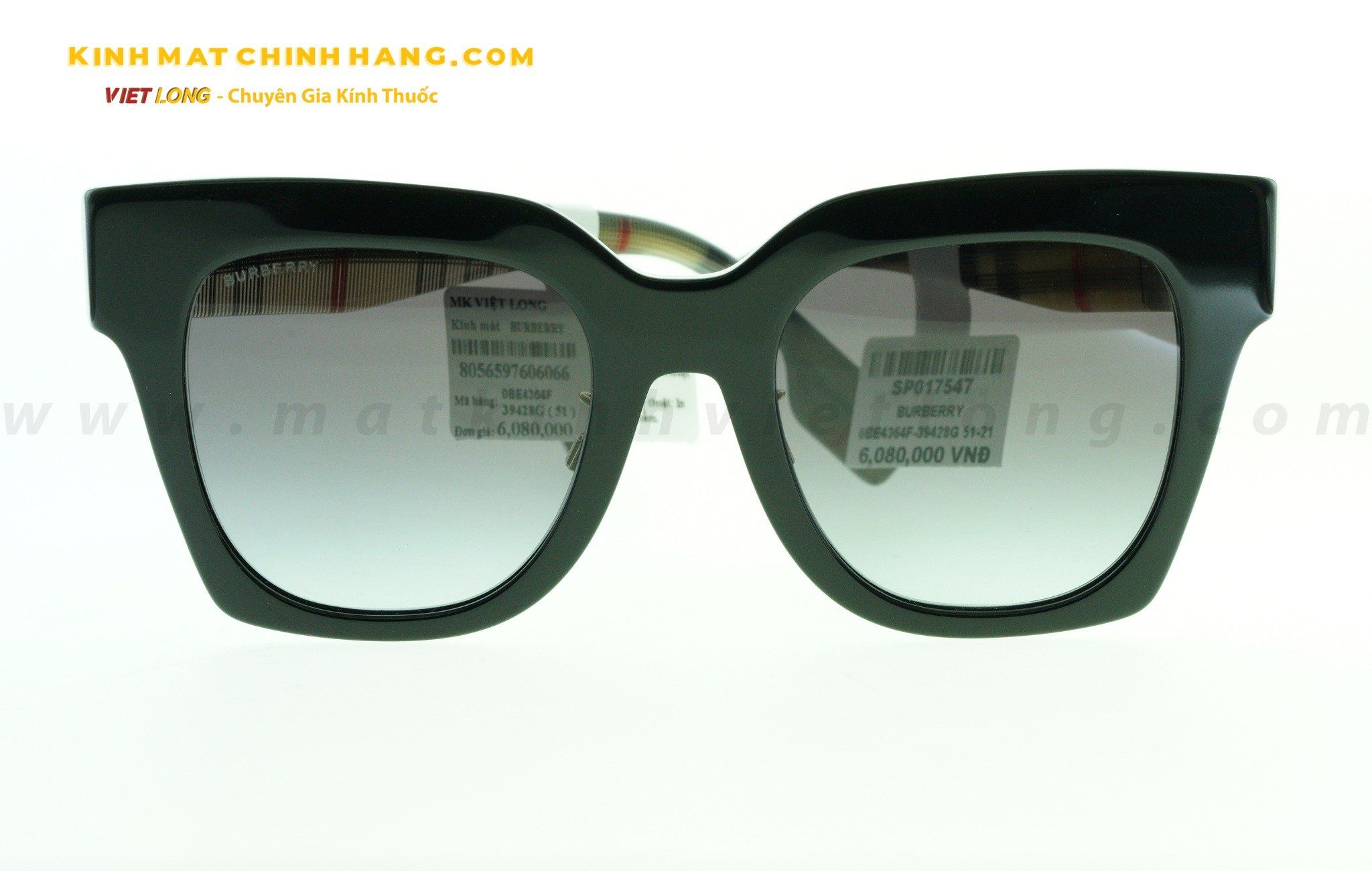 KÍNH MÁT BURBERRY 0BE4364F-39428G 51-21