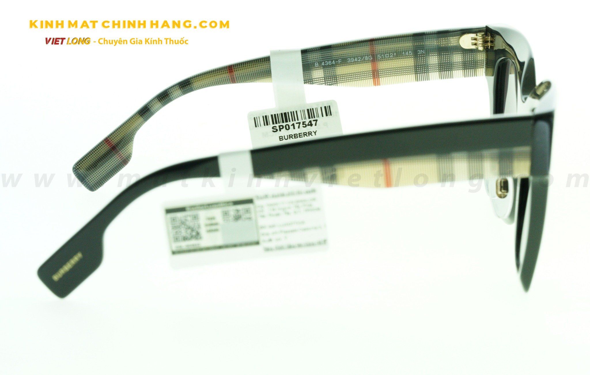  KÍNH MÁT BURBERRY 0BE4364F-39428G 51-21 