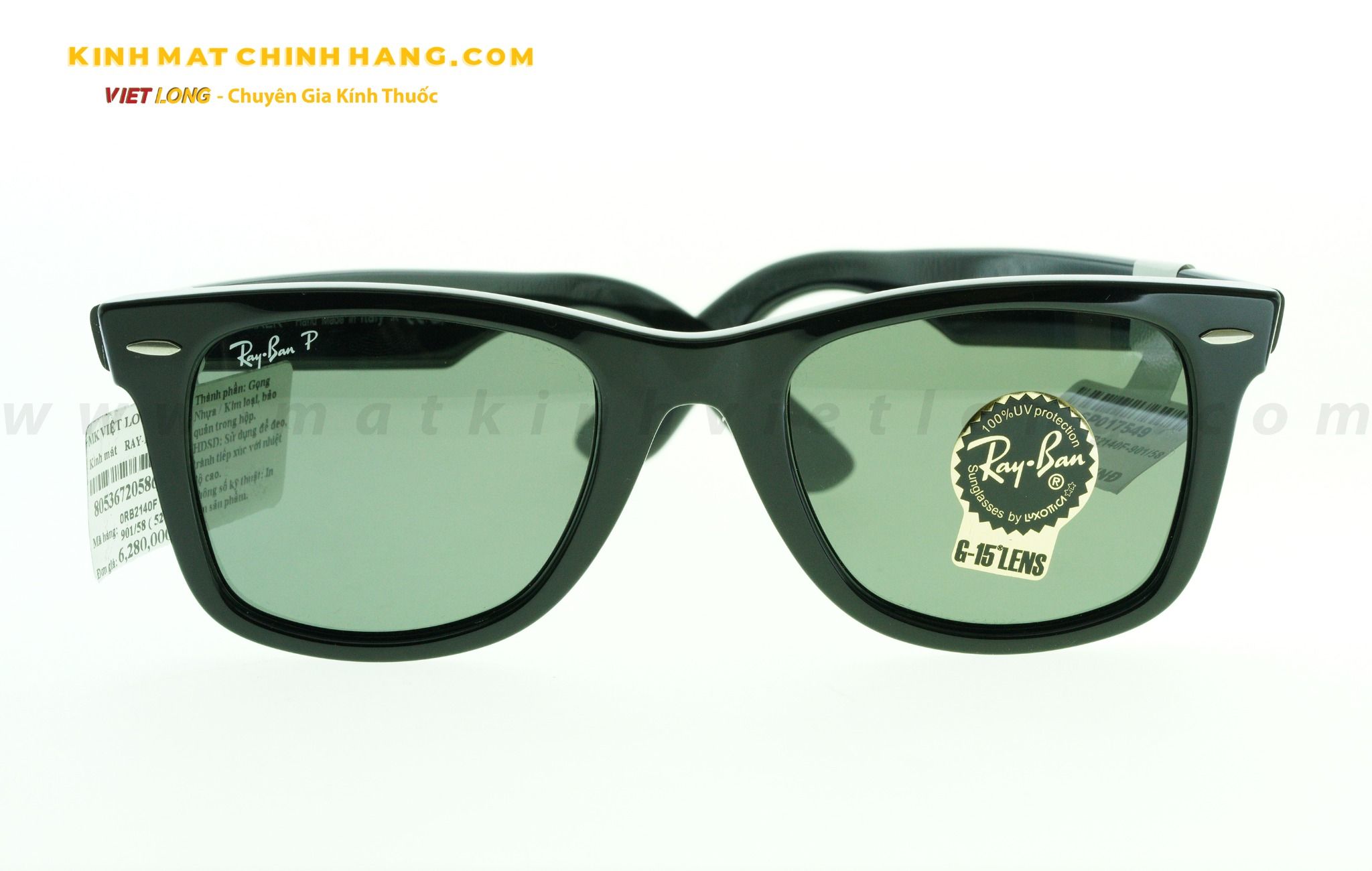  KÍNH MÁT RAYBAN 0RB2140F-901/58 52-22 