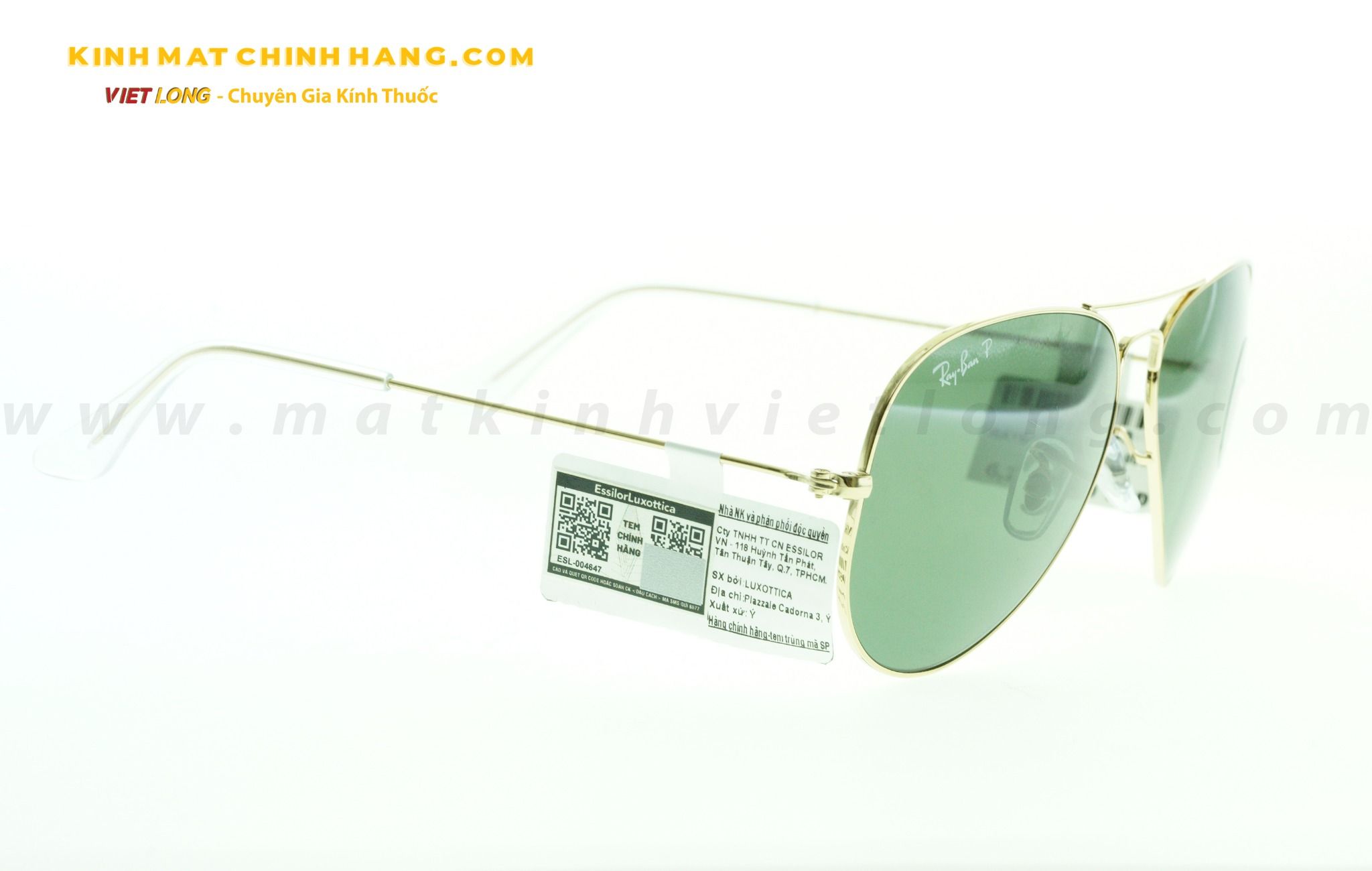 KÍNH MÁT RAYBAN 0RB3025-001/58 58-14