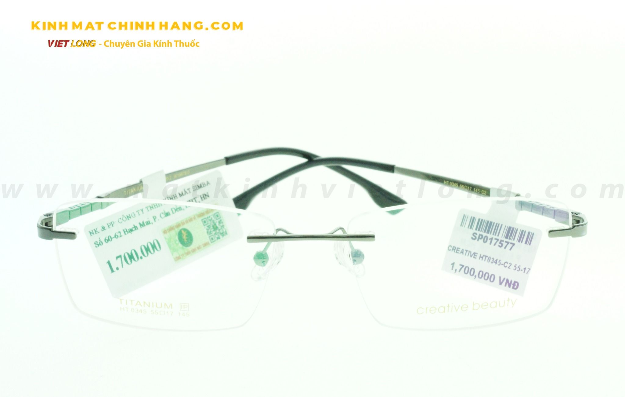 GỌNG KÍNH CREATIVE HT0345-C2 55-17