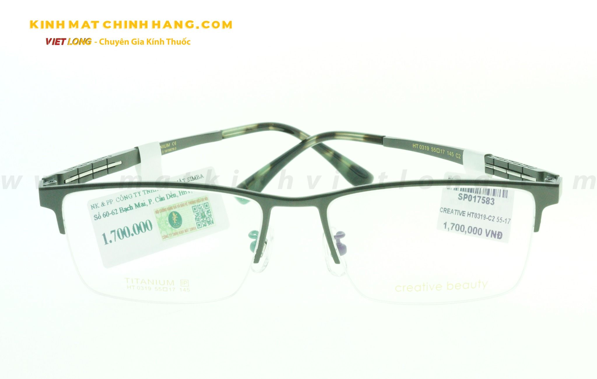 GỌNG KÍNH CREATIVE HT0319-C2 55-17