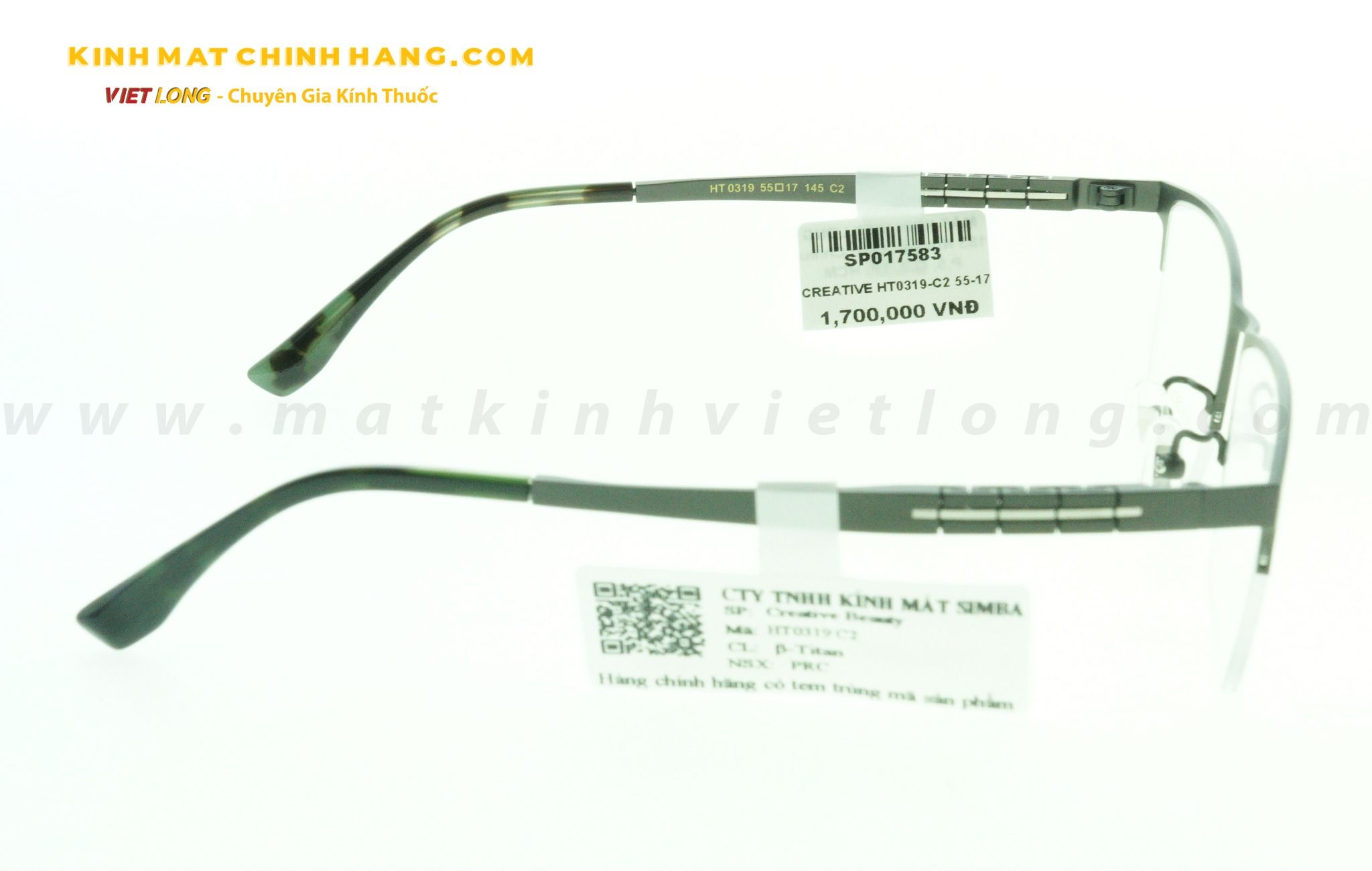 GỌNG KÍNH CREATIVE HT0319-C2 55-17