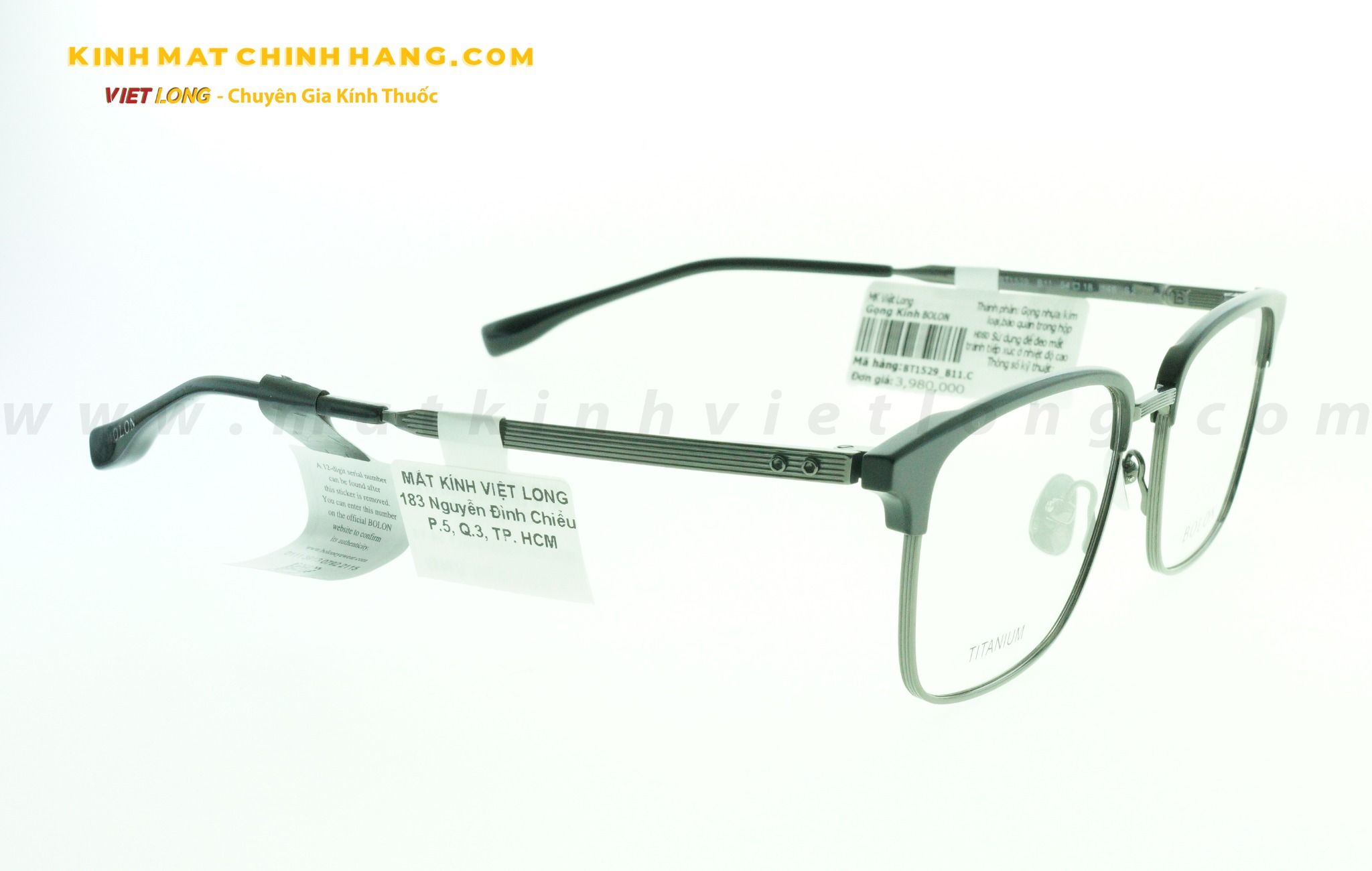 GỌNG KÍNH BOLON BT1529-B11 54-18