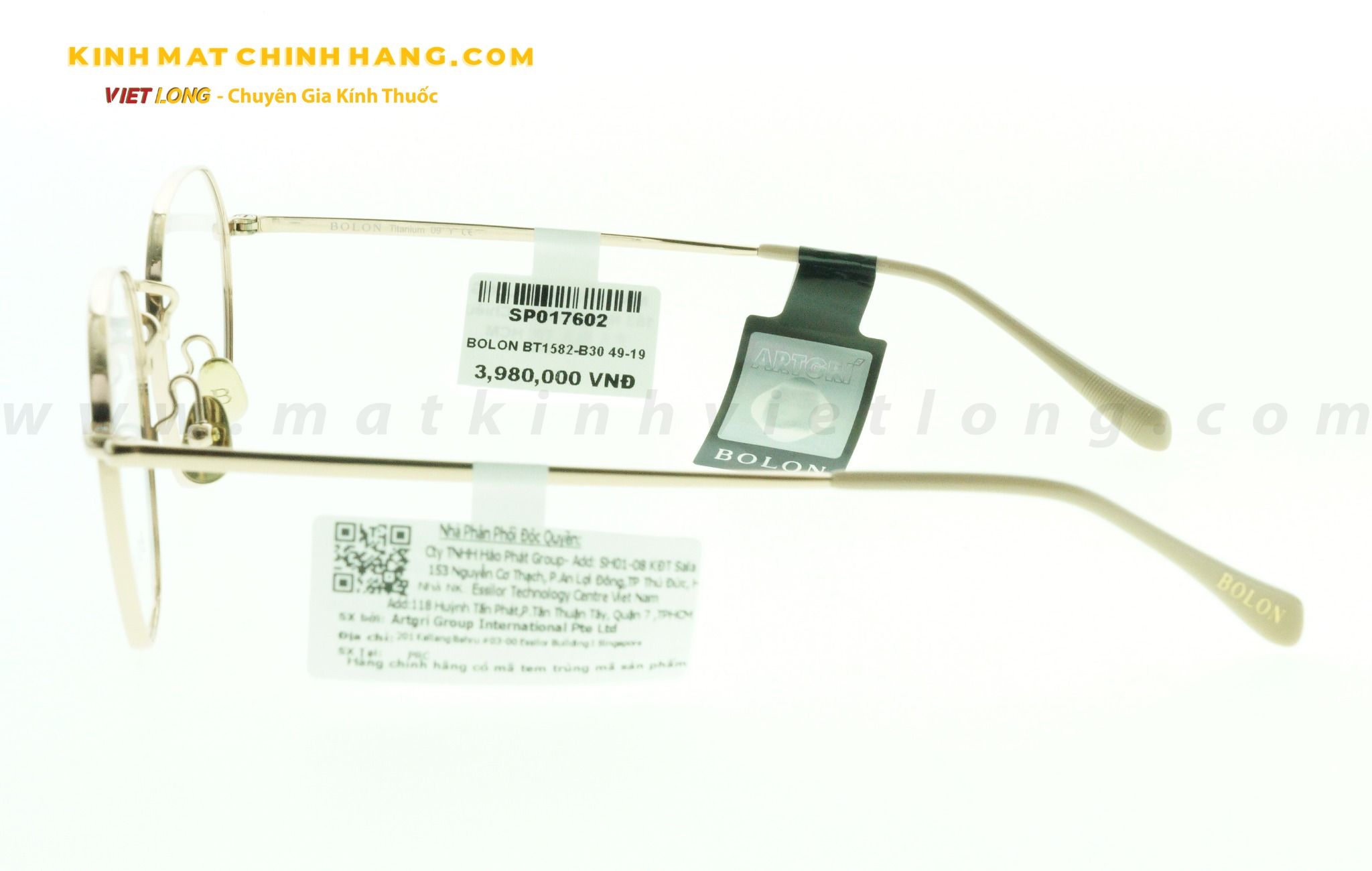 GỌNG KÍNH BOLON BT1582-B30 49-19