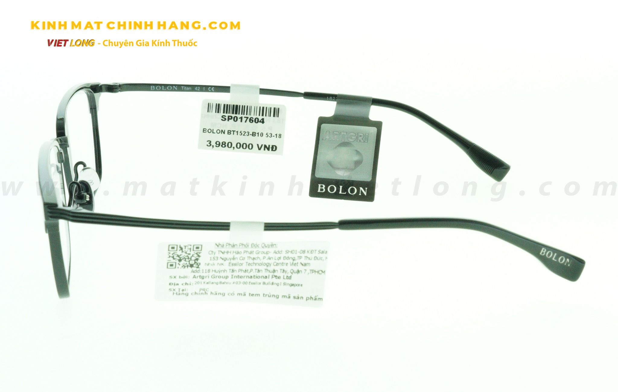  GỌNG KÍNH BOLON BT1523-B10 53-18 