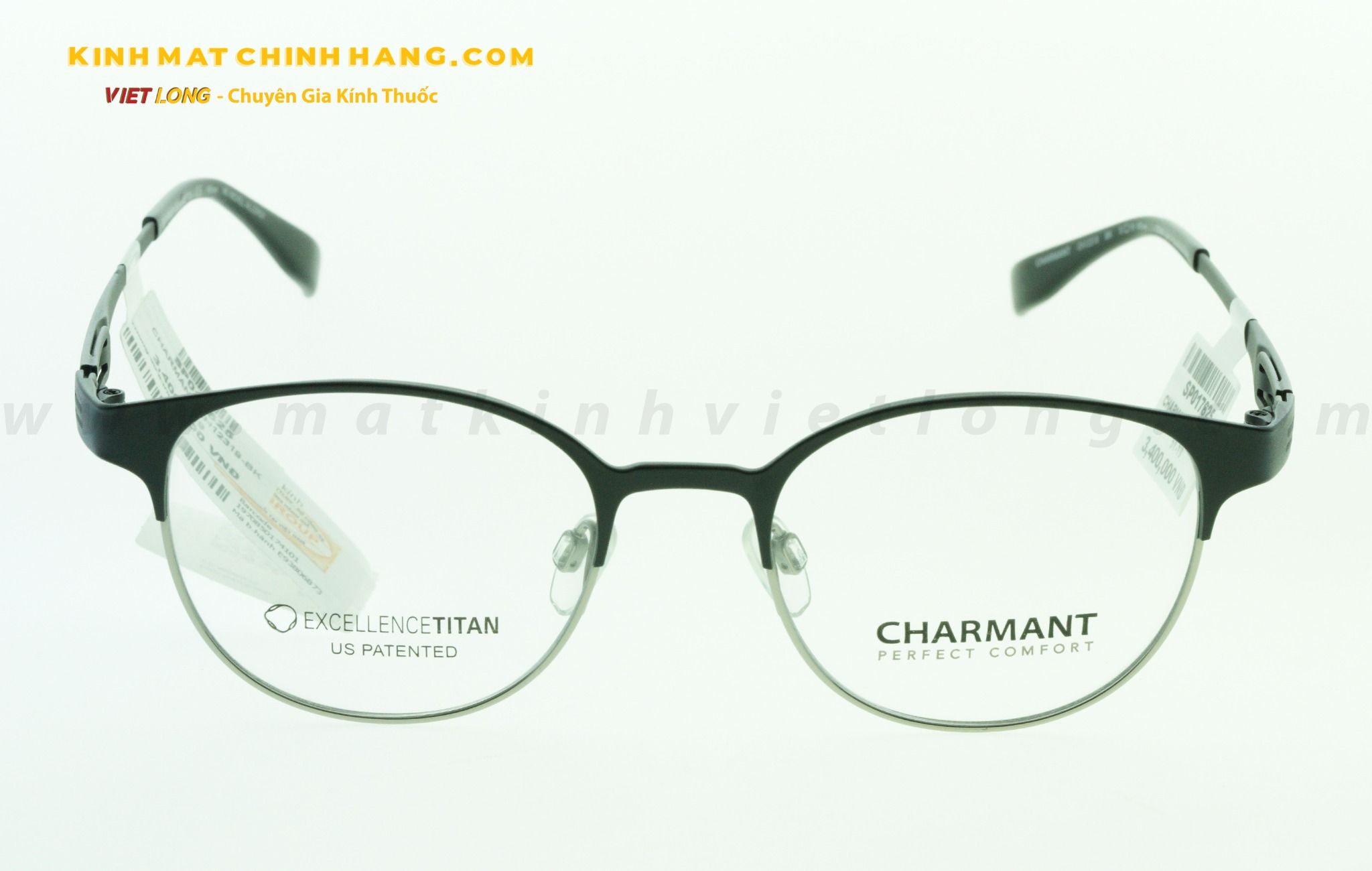  GỌNG KÍNH CHARMANT CH12319-BK 51-19 