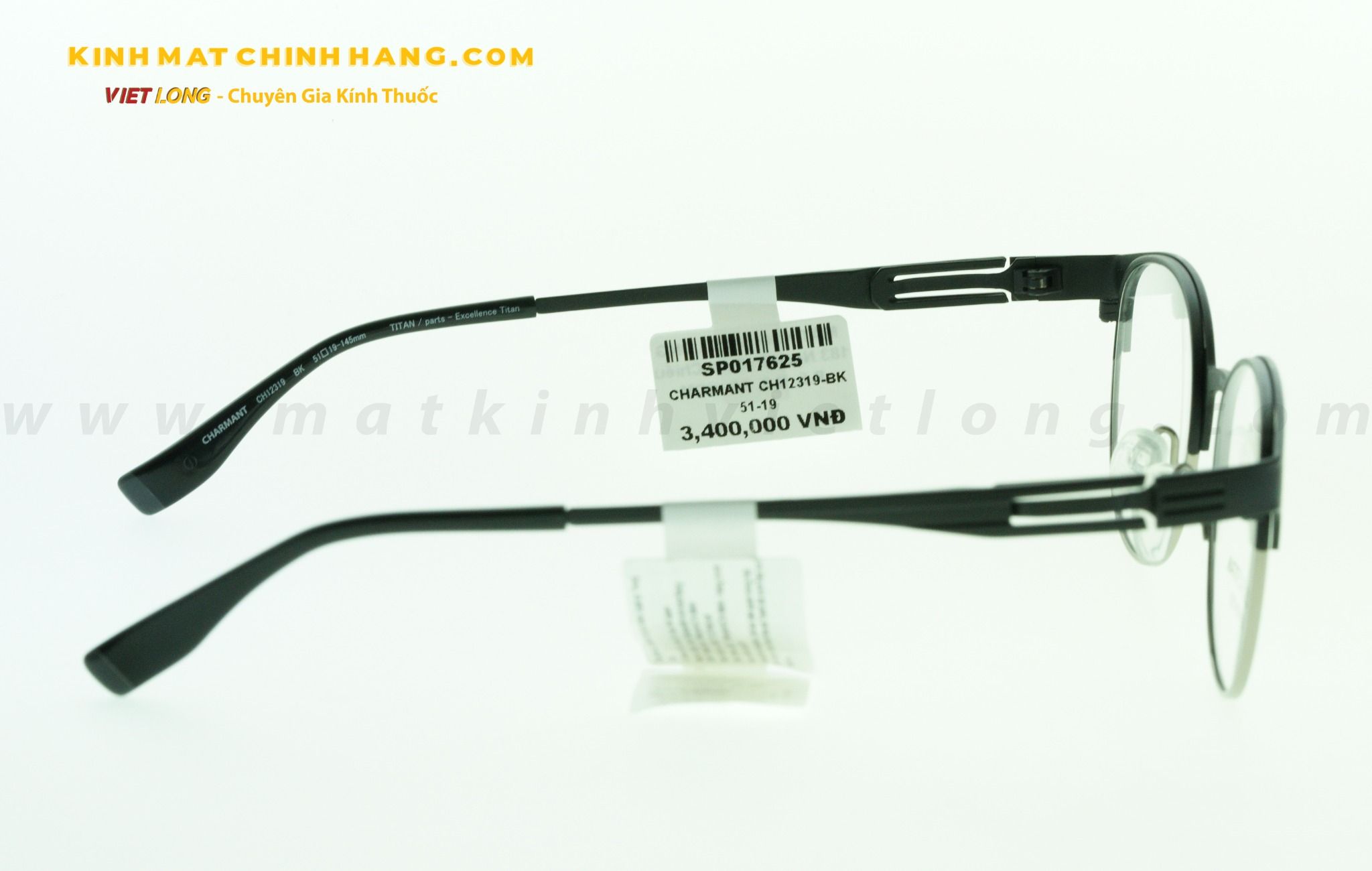 GỌNG KÍNH CHARMANT CH12319-BK 51-19