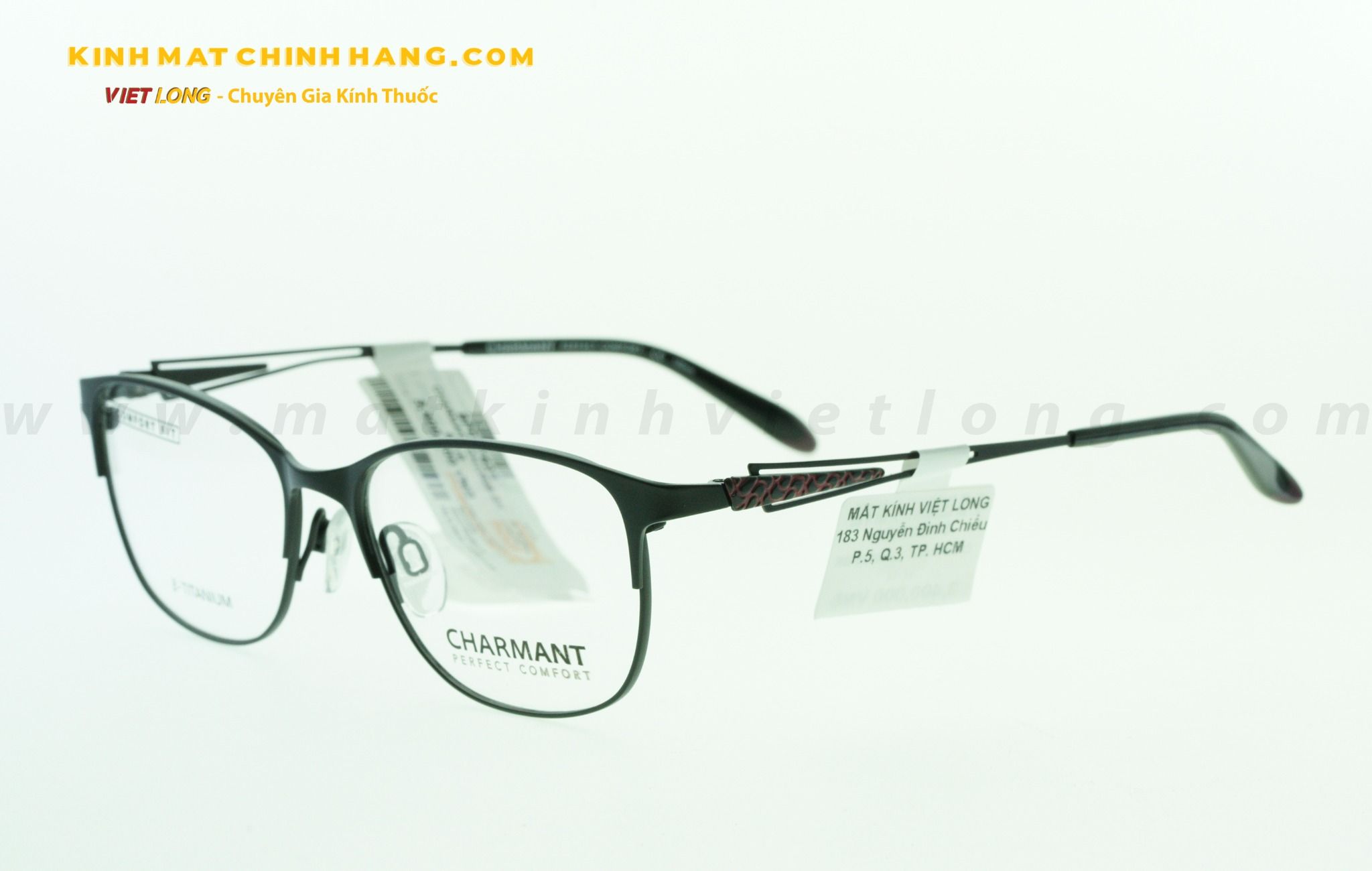  GỌNG KÍNH CHARMANT CH10626-BK 52-16 