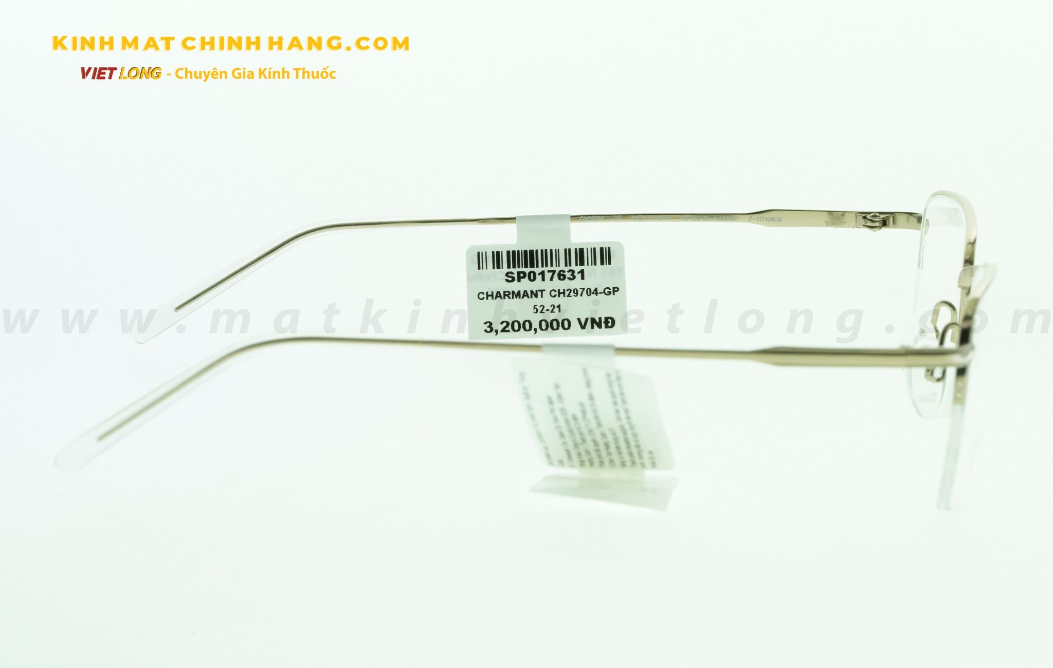  GỌNG KÍNH CHARMANT CH29704-GP 52-21 