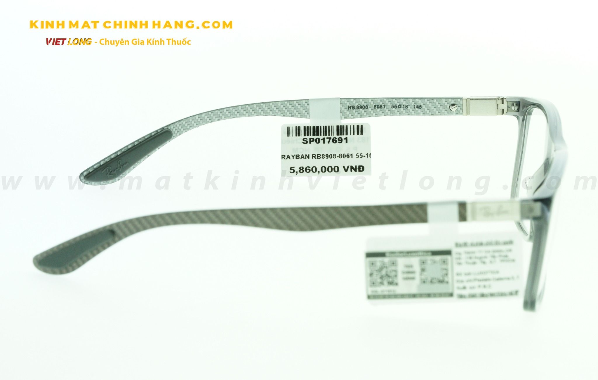  GỌNG KÍNH RAYBAN RB8908-8061 55-16 