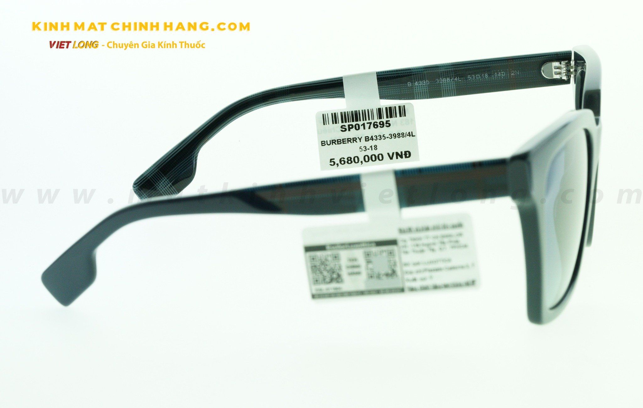 KÍNH MÁT BURBERRY B4335-3988/4L 53-18