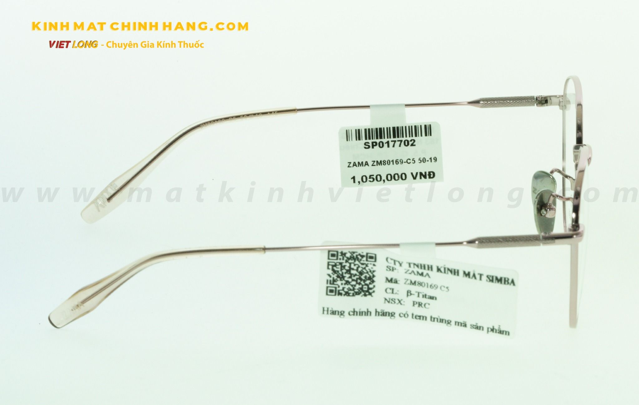  GỌNG KÍNH ZAMA ZM80169-C5 50-19 