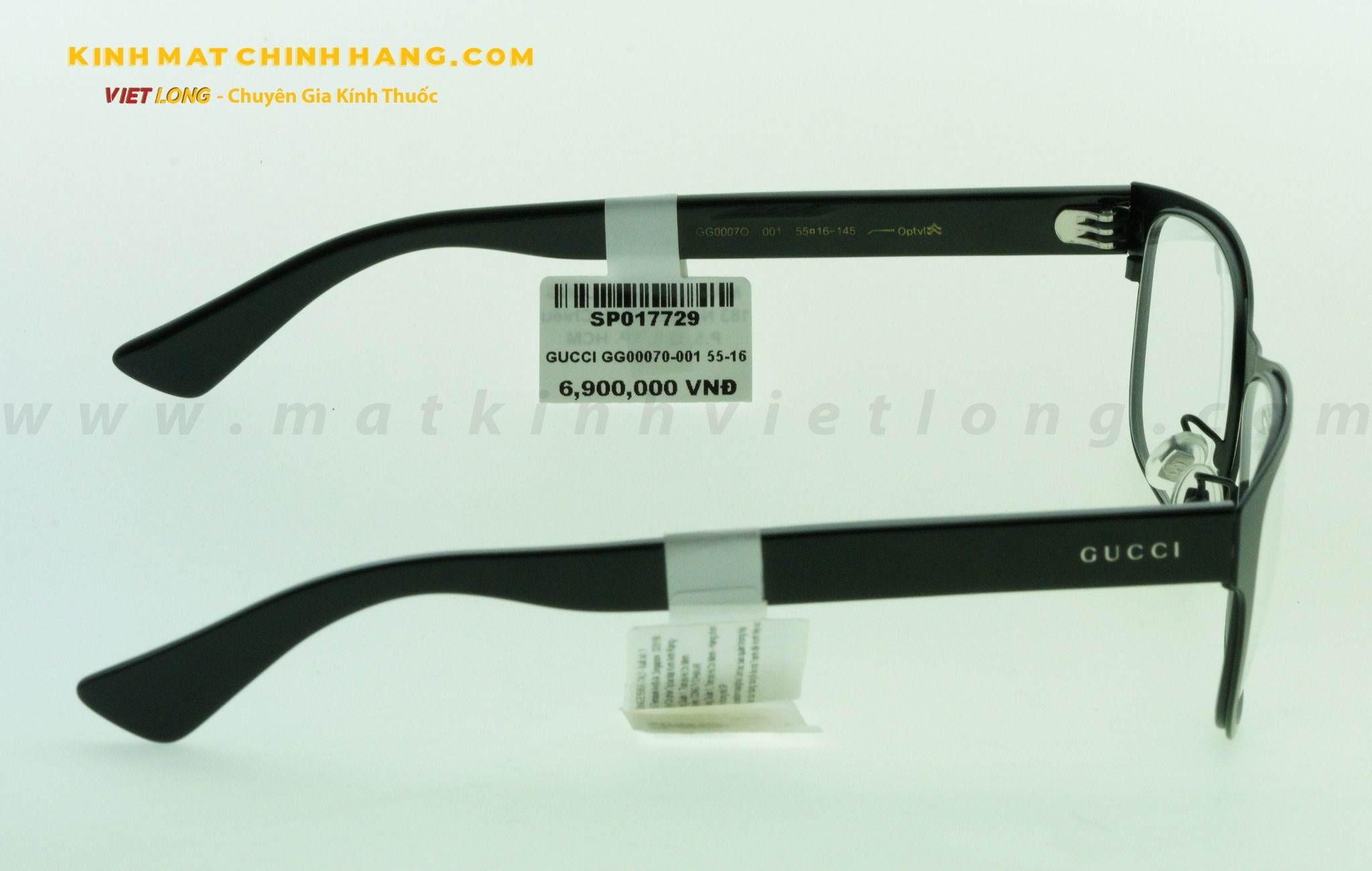 GỌNG KÍNH GUCCI GG00070-001 55-16