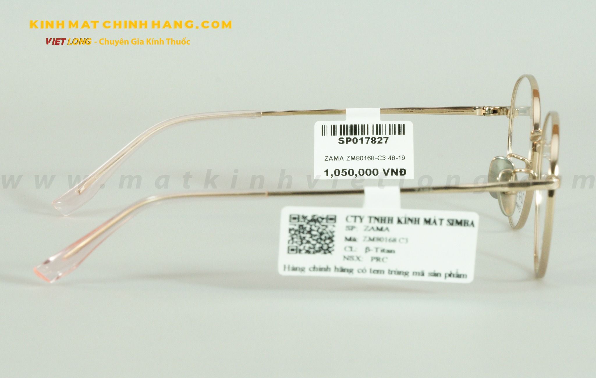  GỌNG KÍNH ZAMA ZM80168-C3 48-19 