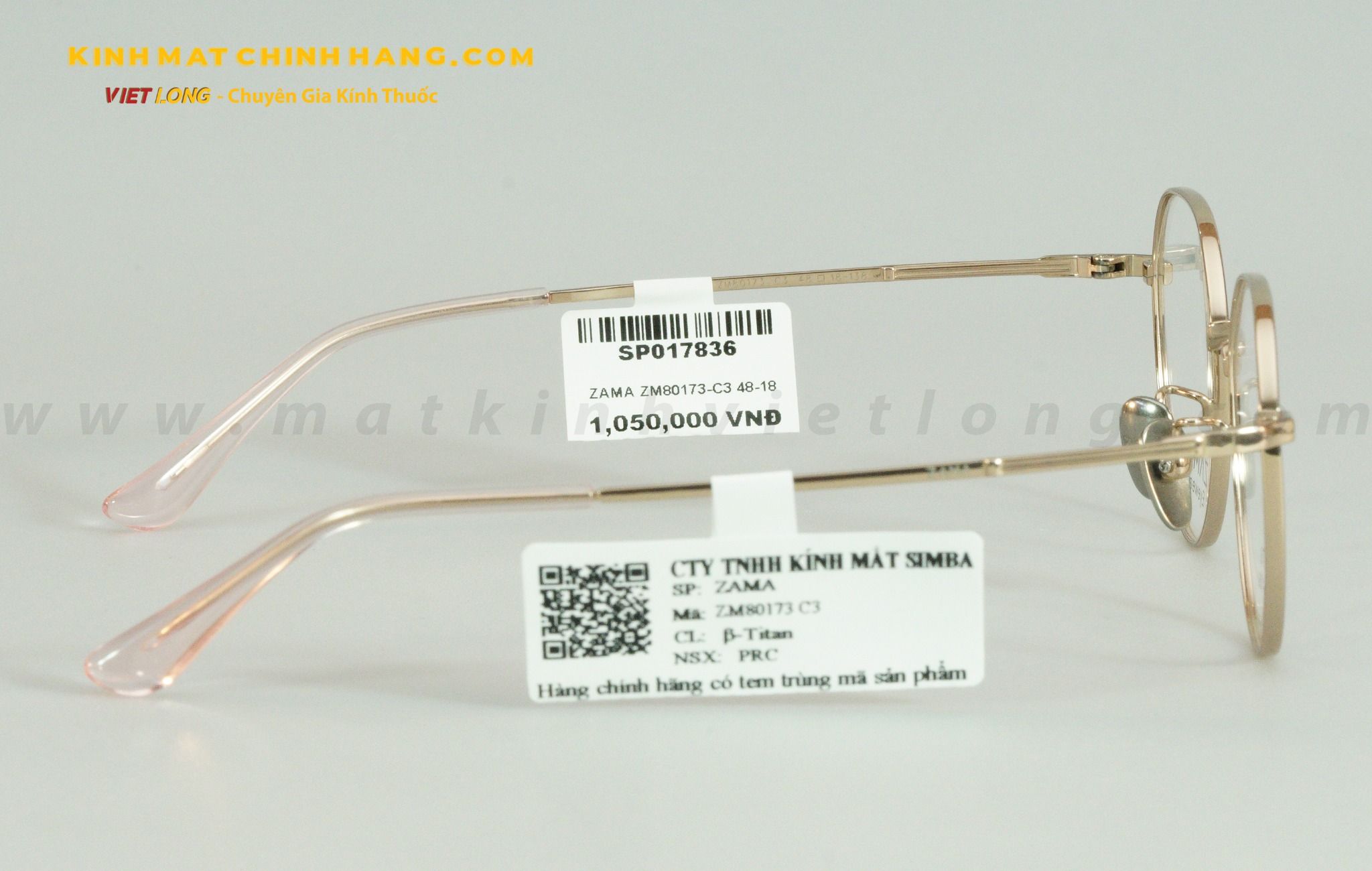  GỌNG KÍNH ZAMA ZM80173-C3 48-18 