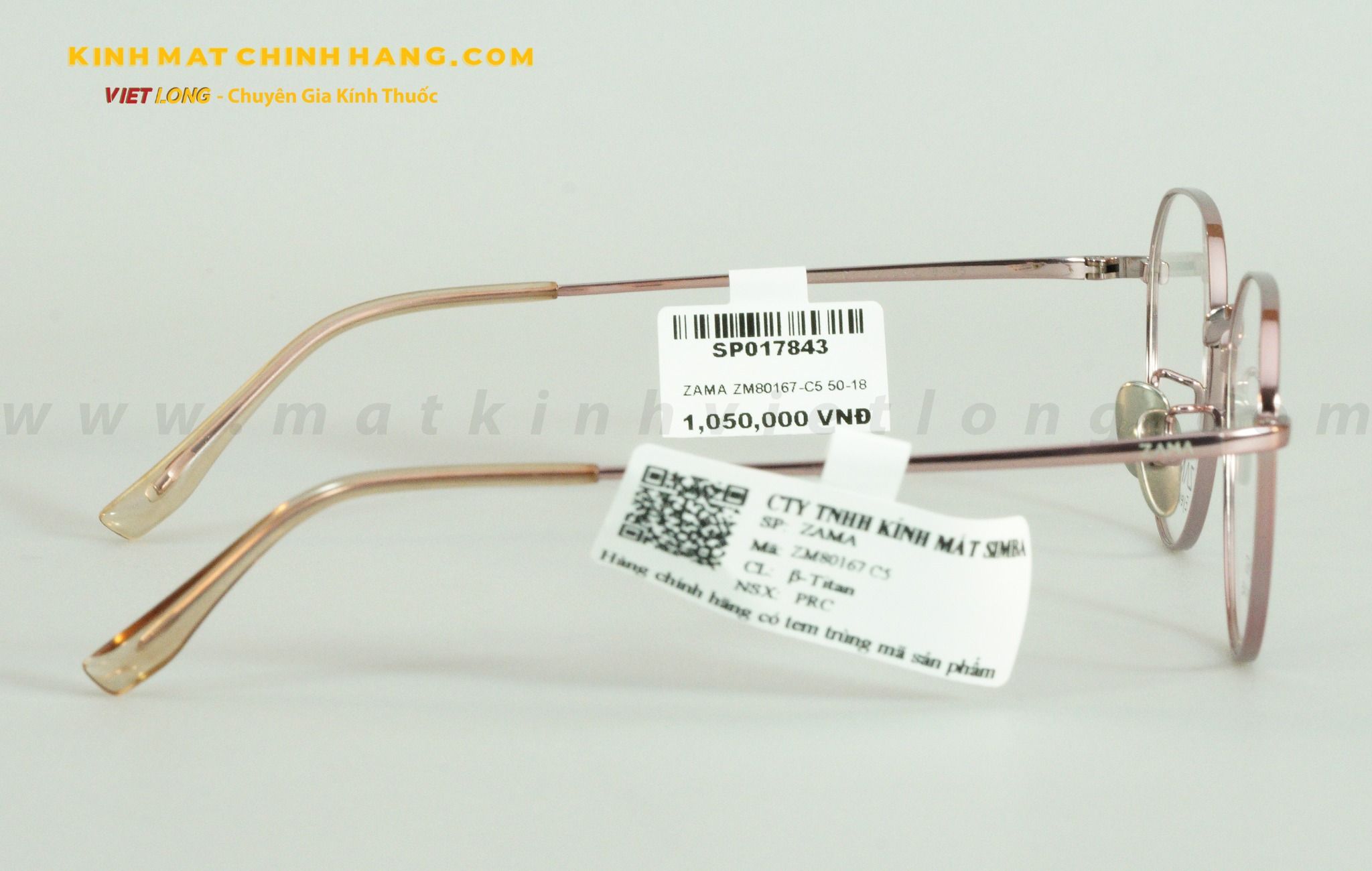  GỌNG KÍNH ZAMA ZM80167-C5 50-18 