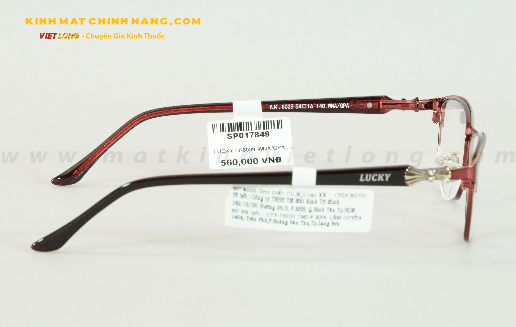 GỌNG KÍNH LUCKY LK6039-WNA/GPA 54-16