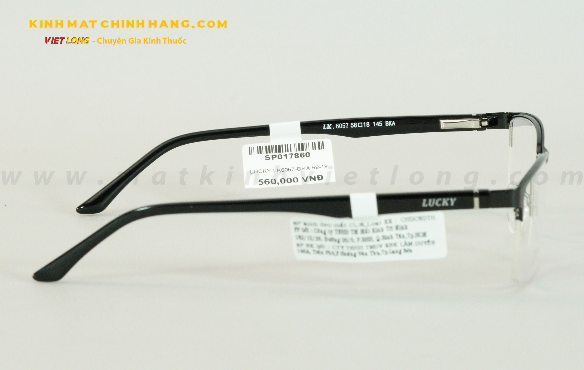 GỌNG KÍNH LUCKY LK6057-BKA 58-18
