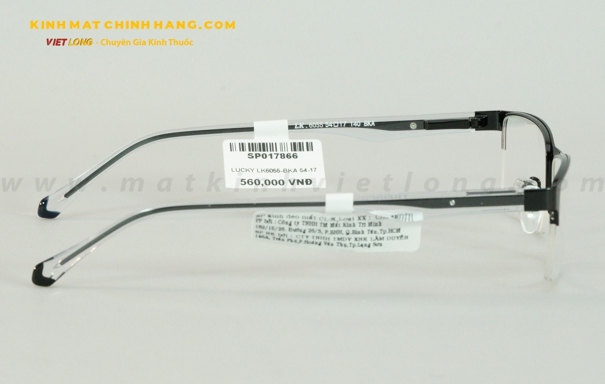 GỌNG KÍNH LUCKY LK6055-BKA 54-17