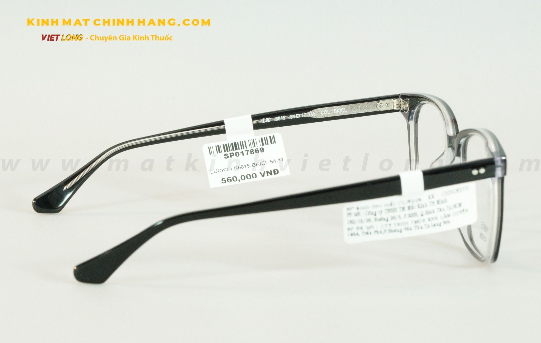 GỌNG KÍNH LUCKY LK6815-BK/CL 54-17