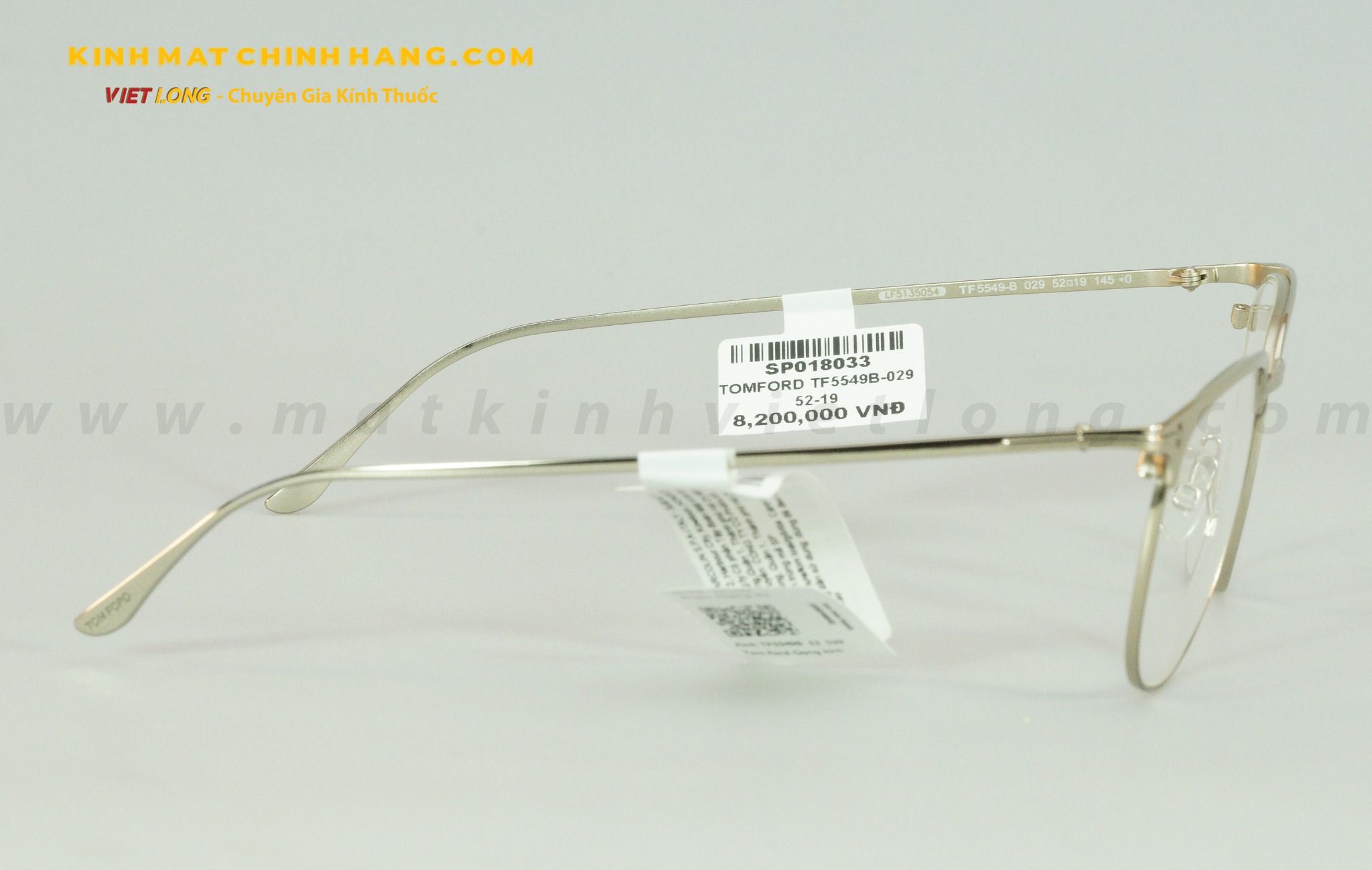  GỌNG KÍNH TOMFORD TF5549B-029 52-19 