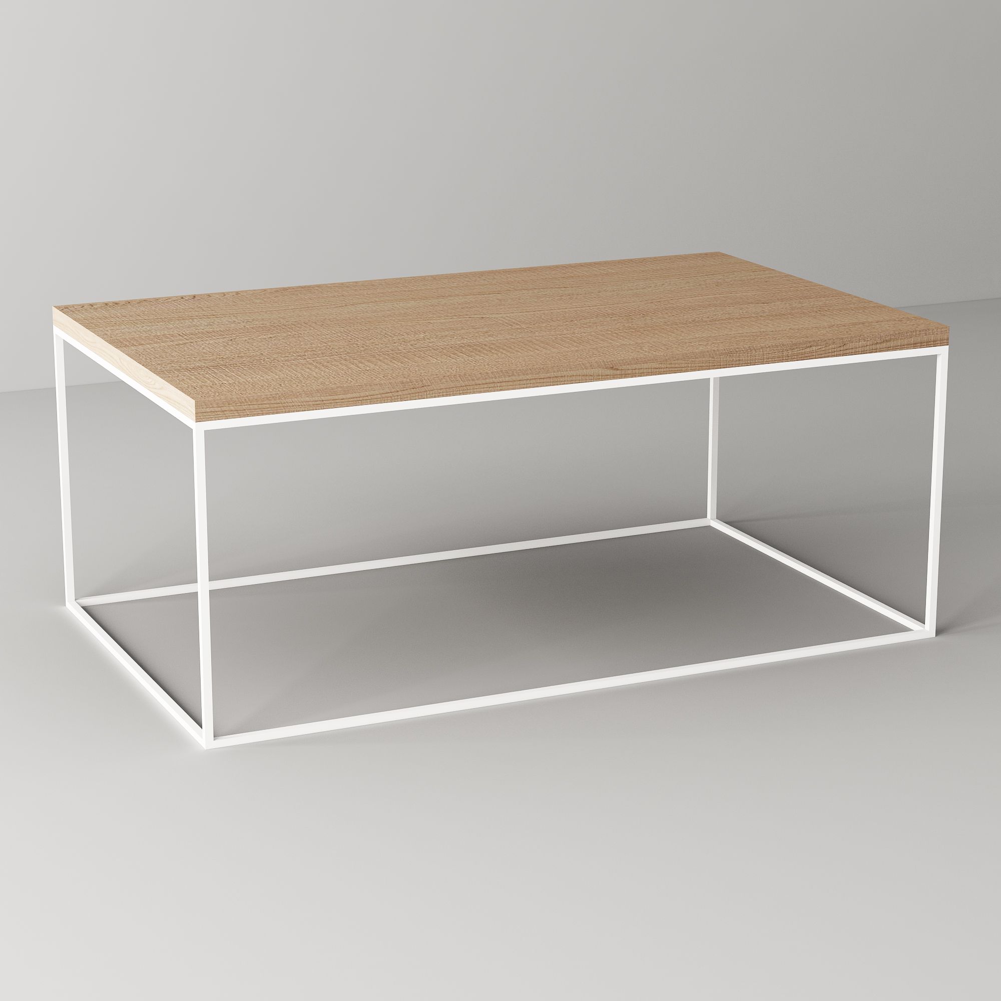 Bàn sofa size M chân trắng