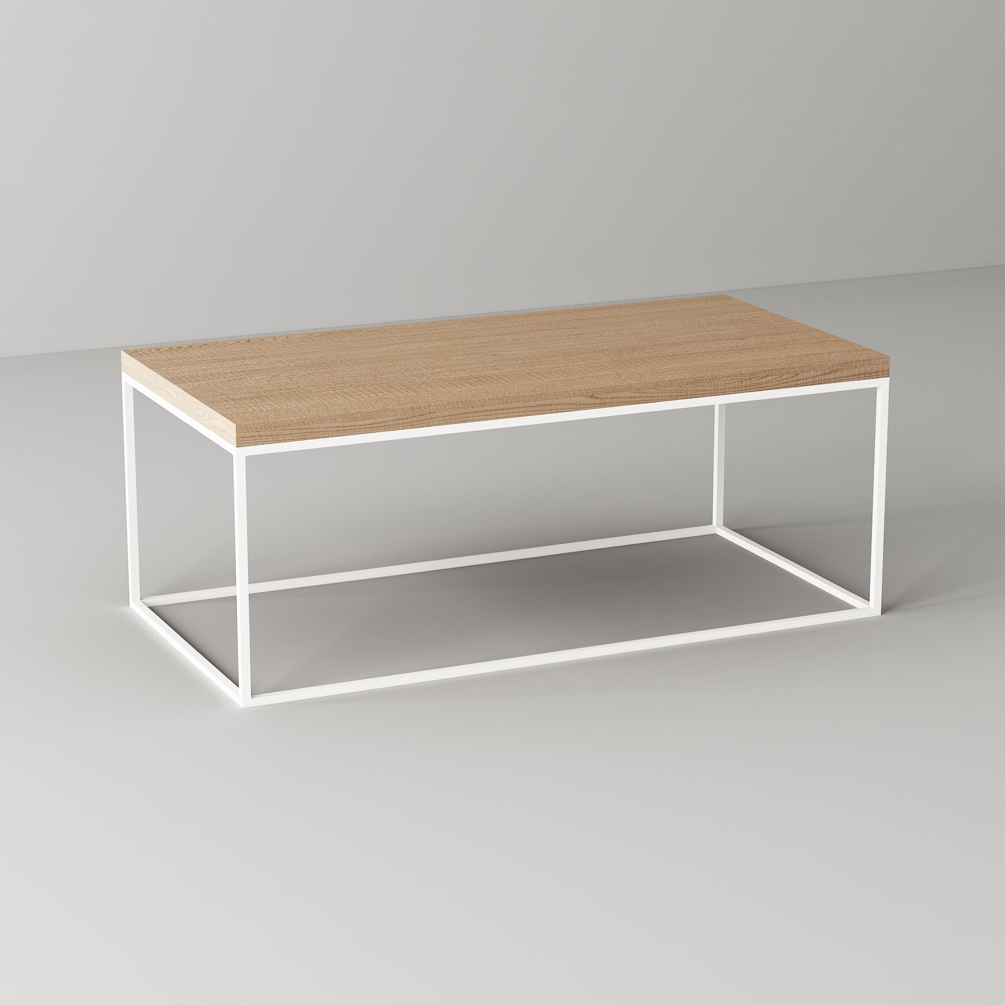 Bàn sofa size S chân trắng
