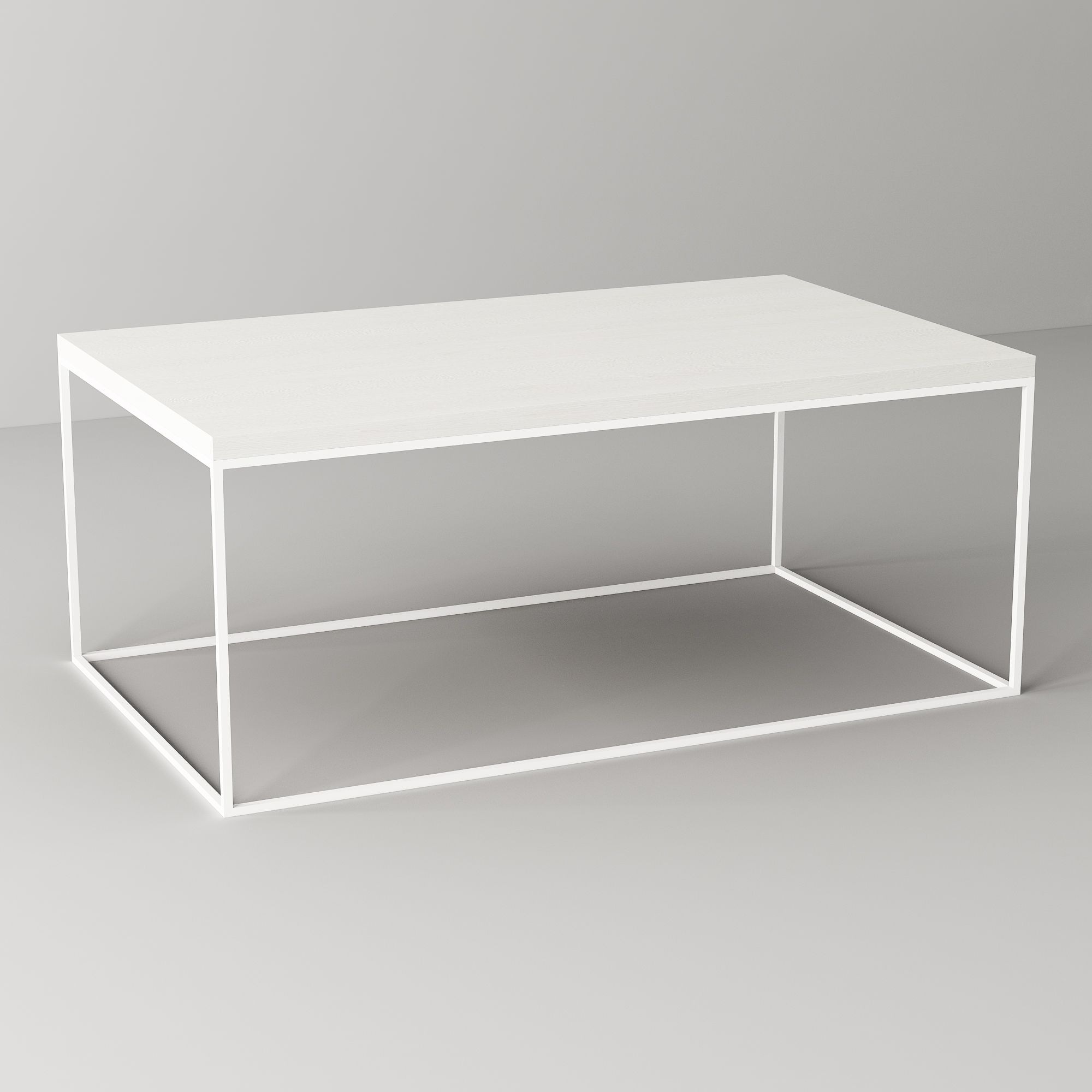 Bàn sofa size M chân trắng