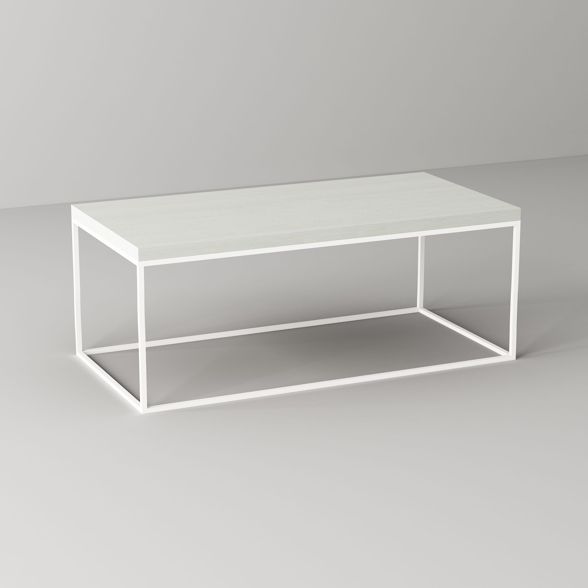 Bàn sofa size S chân trắng