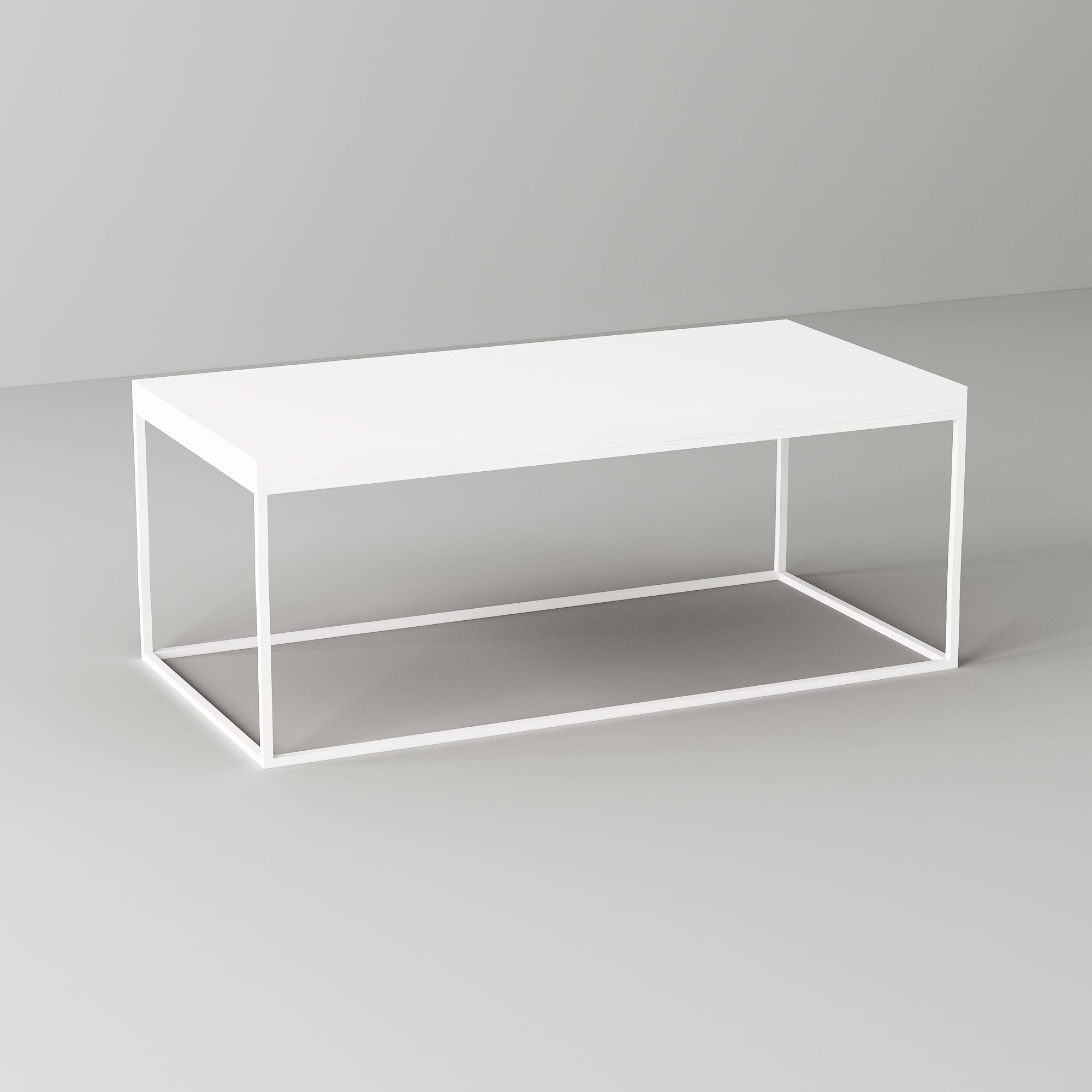Bàn sofa size S chân trắng