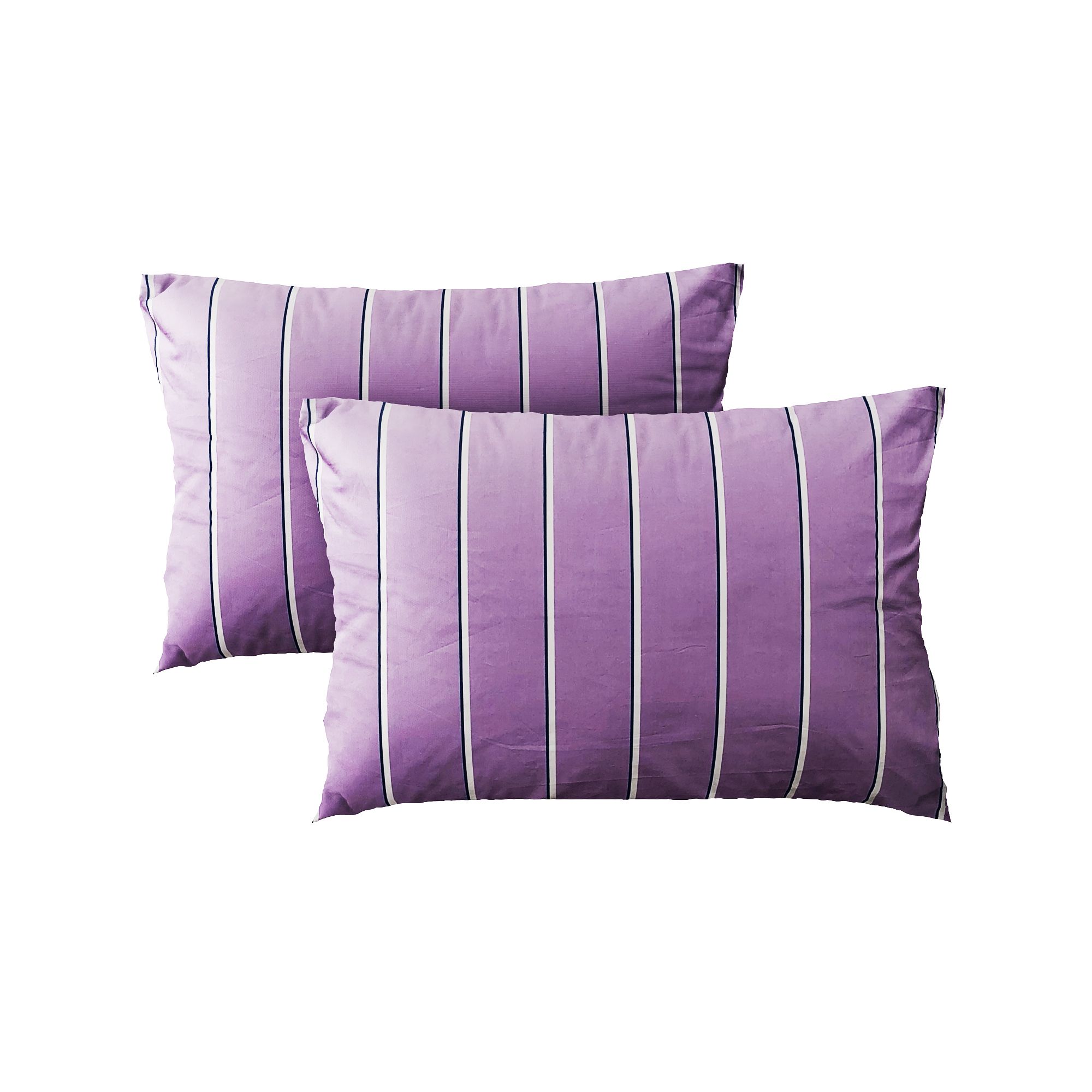 Pillow case 035 Light white stripes on purple (2pcs)