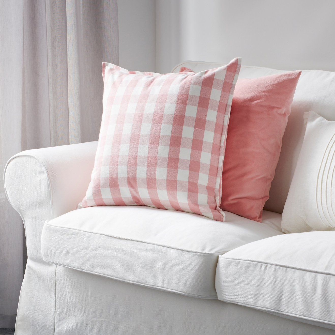 Cushion cover 83 Pink checkerboard