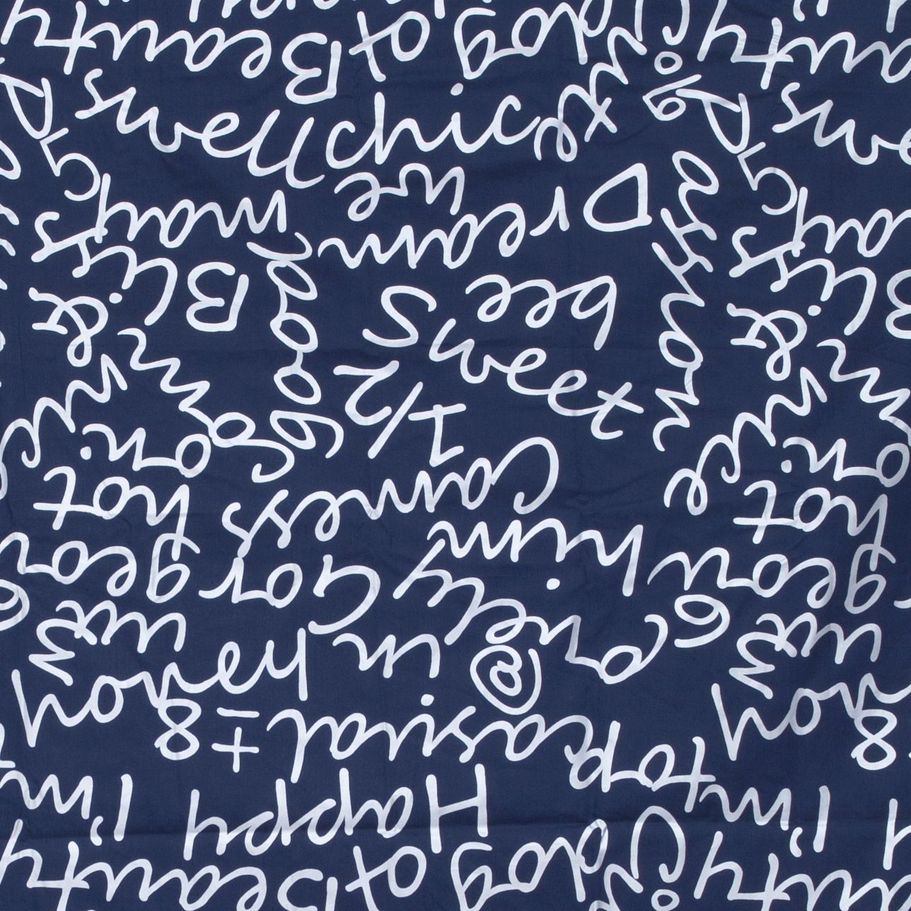 Best price 044 Silver word on navy