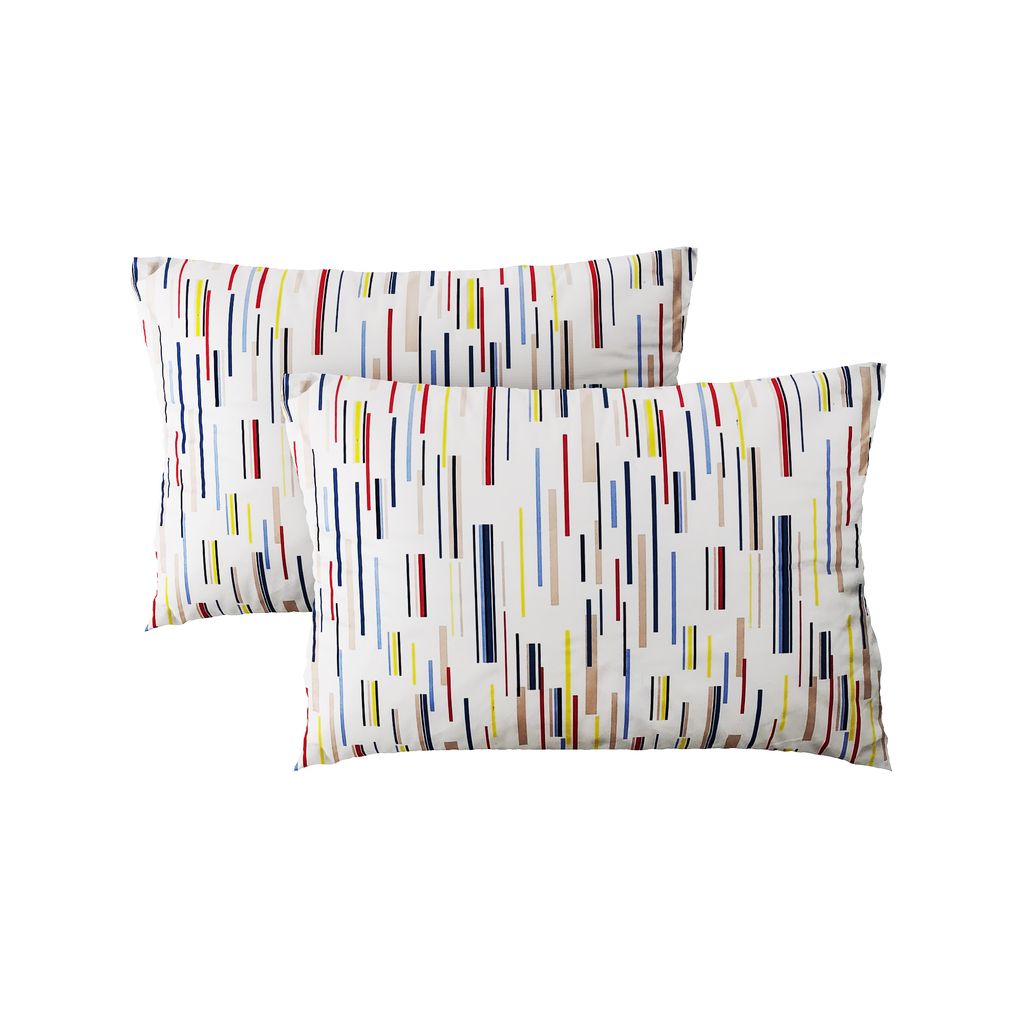 Pillow case 045 Colorful stripes (2pcs)