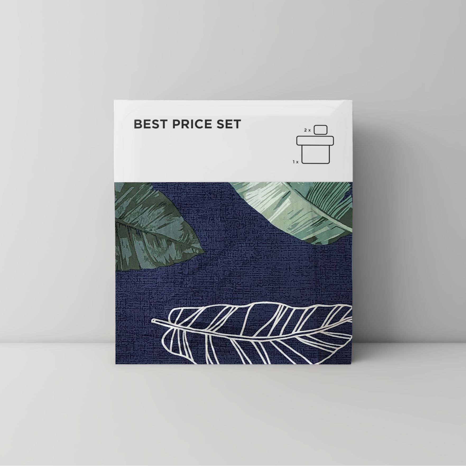 Best price 066 Leaves on navy blue